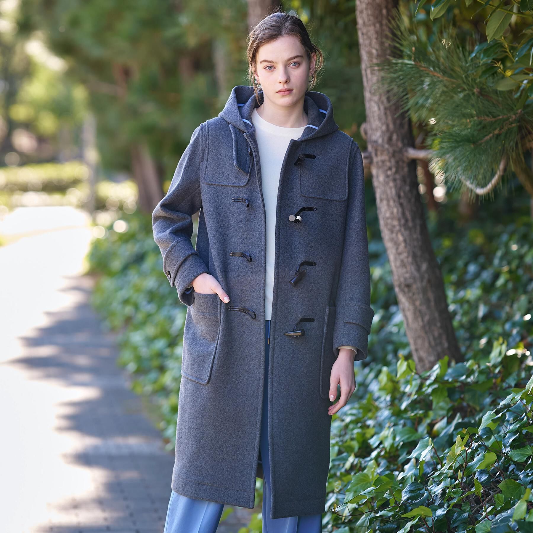 DRESSTERIOR「Superfineリサイクルメルトンダッフルコート」|ダッフルコート|