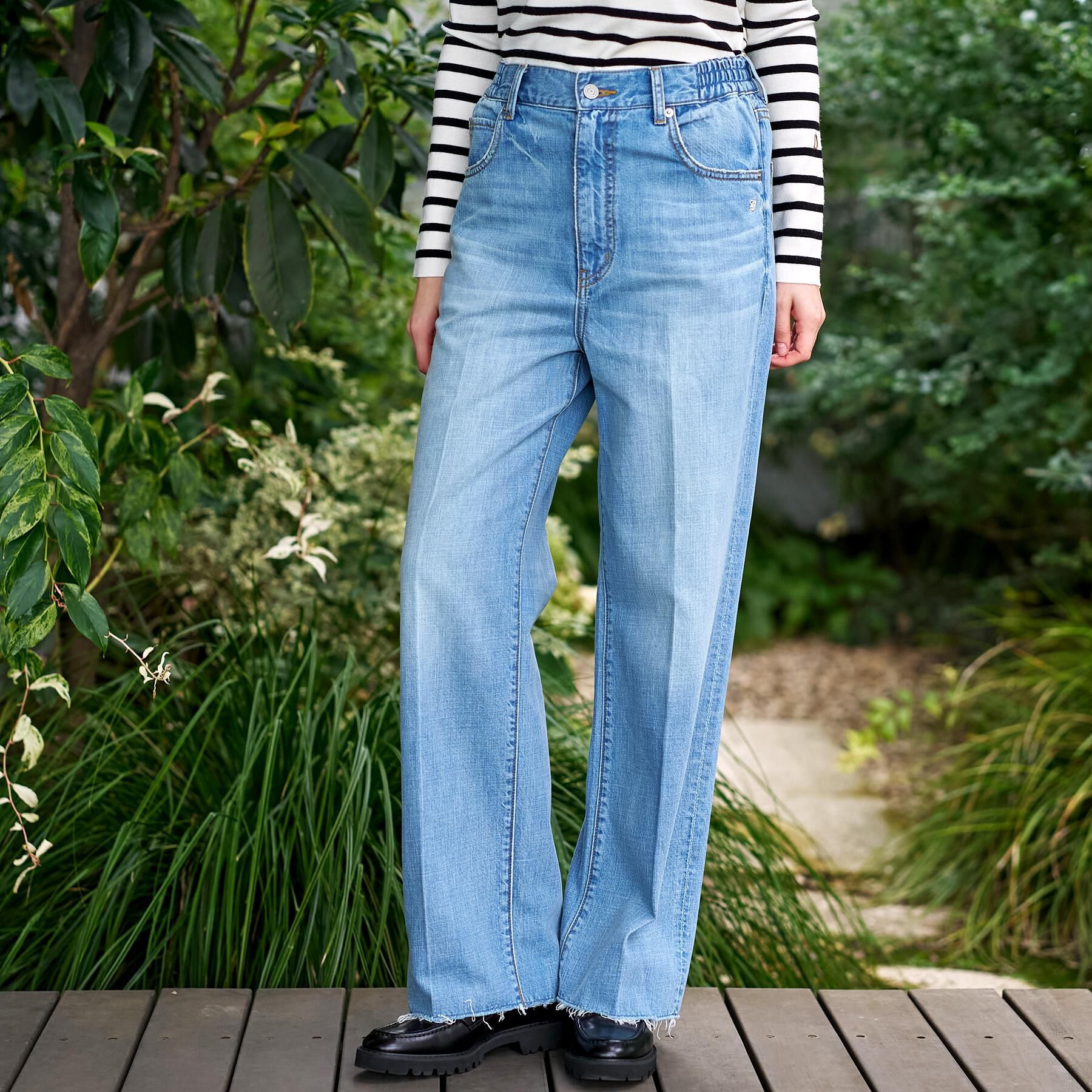 DRESSTERIOR「センタープレスストレートデニム」|デニム|