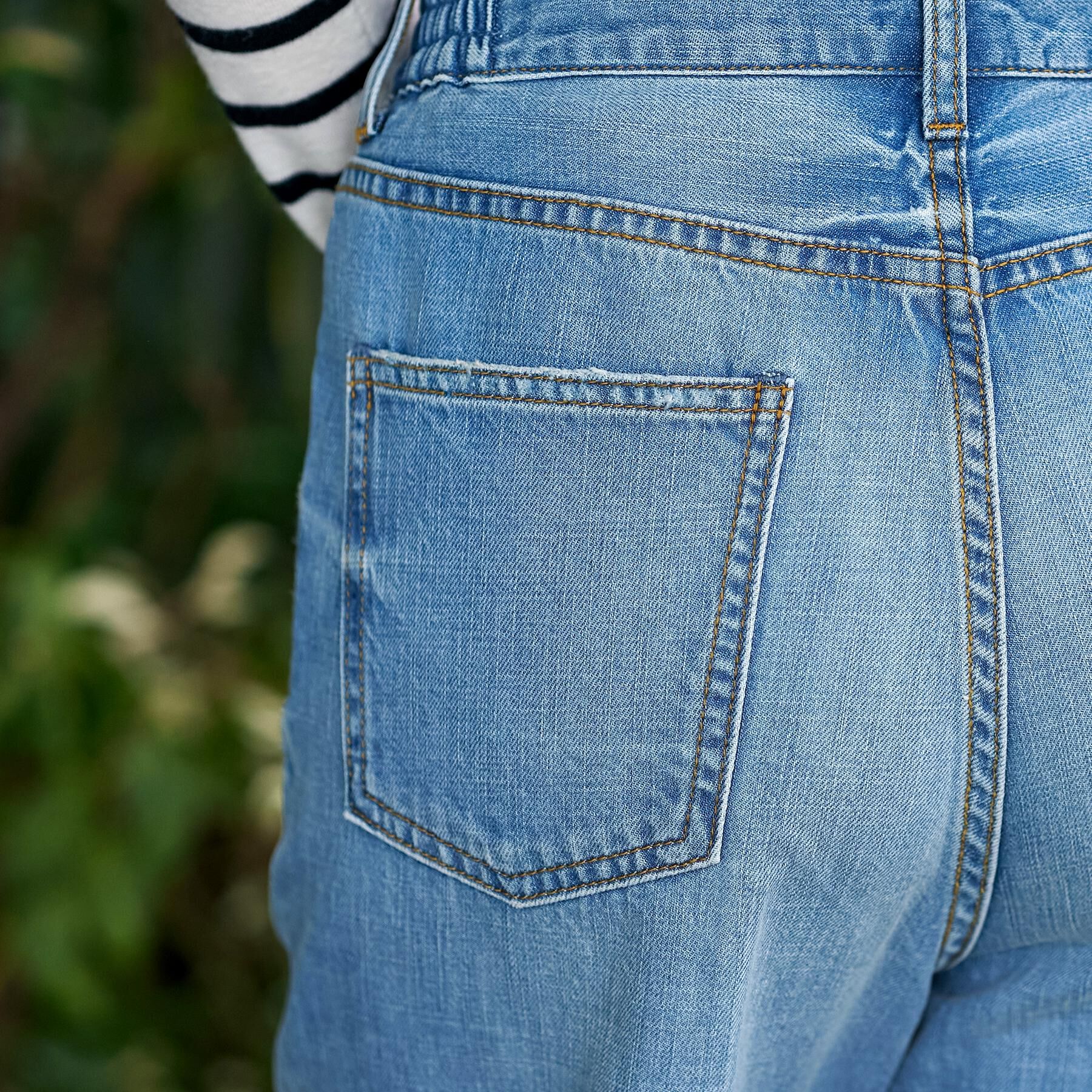 DRESSTERIOR「センタープレスストレートデニム」|デニム|