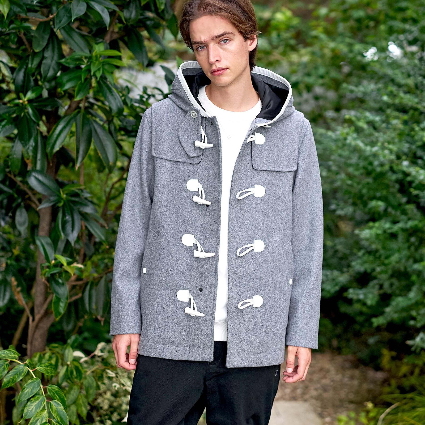 DRESSTERIOR「グレー メルトンダッフルジャケット」|ダッフルコート|