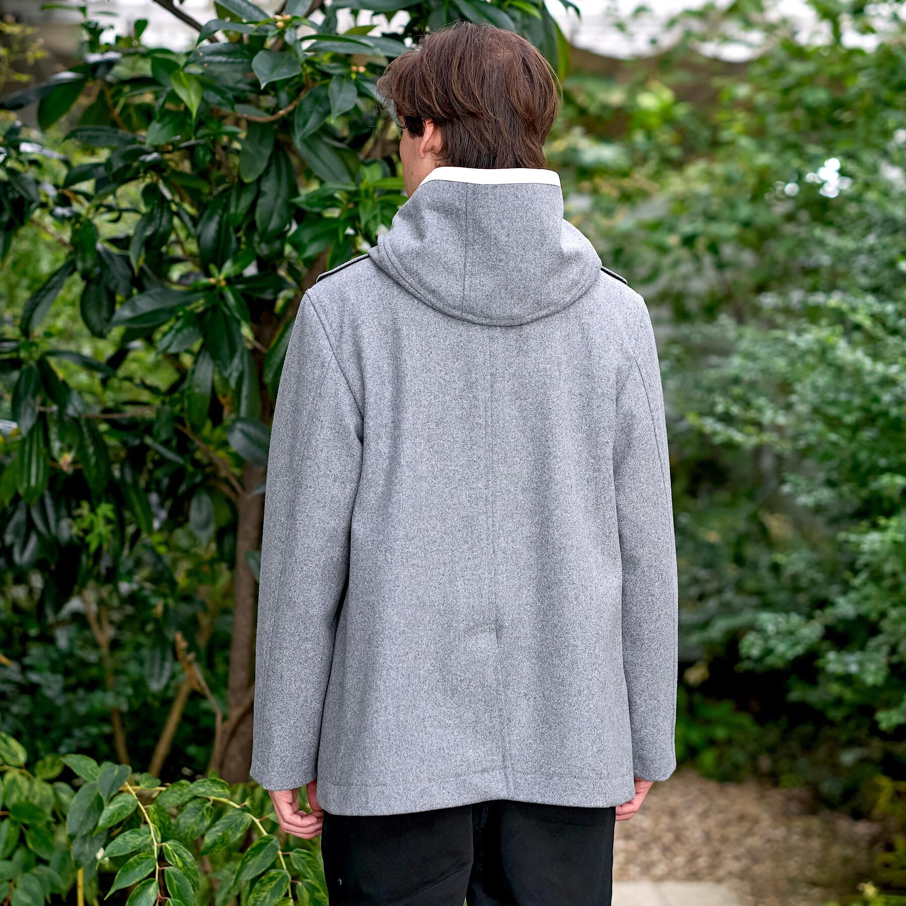 DRESSTERIOR「グレー メルトンダッフルジャケット」|ダッフルコート|