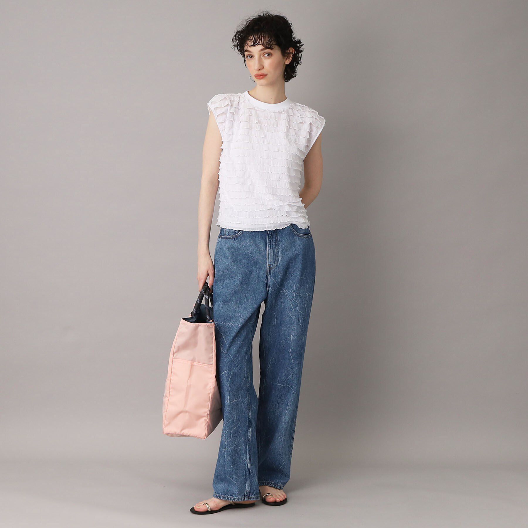 DRESSTERIOR「PROVOKE（プロヴォーク）【別注】フリルフレンチスリーブトップス」|Tシャツ・カットソー|