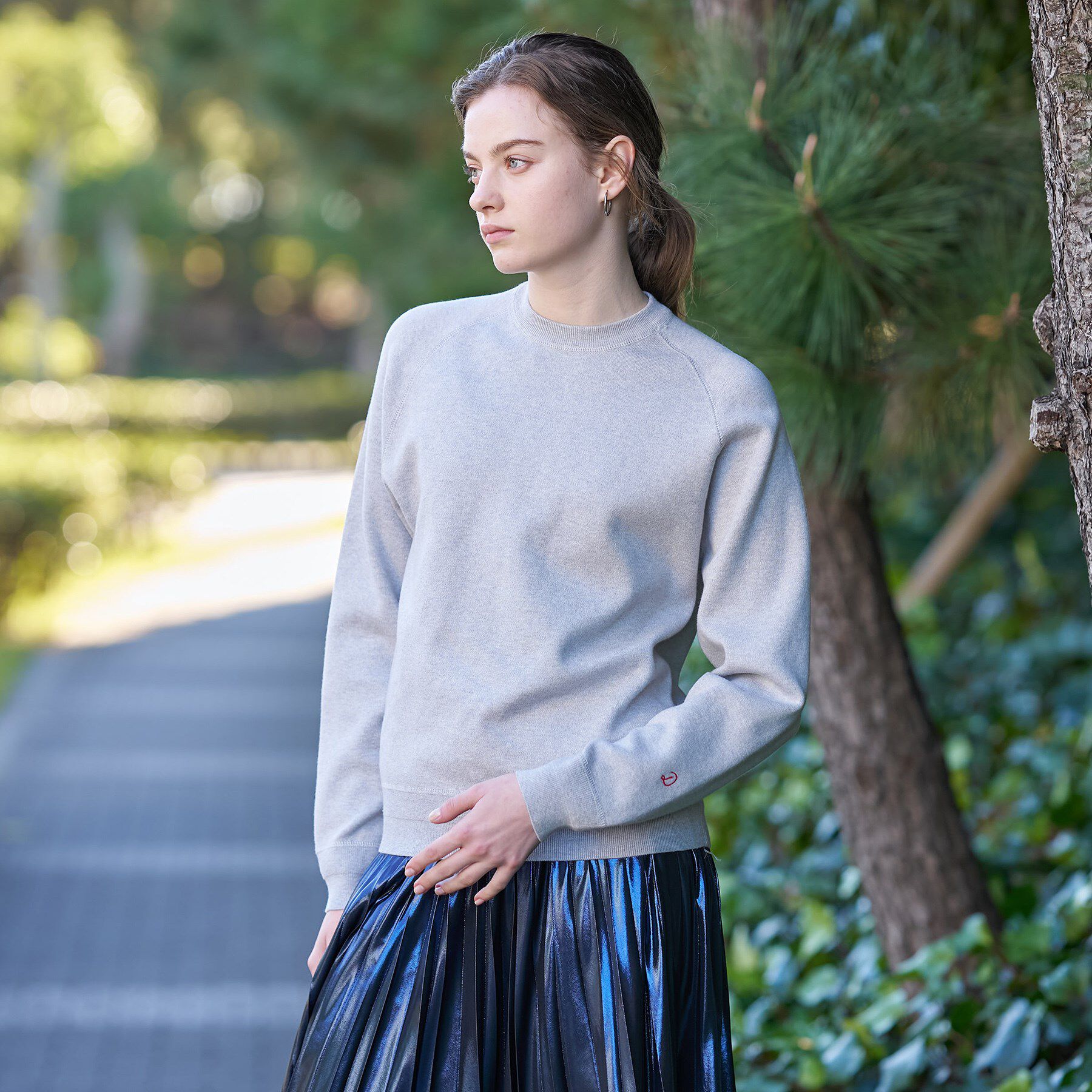 DRESSTERIOR「ウォッシャブルコットンカシミヤプルオーバーニット」|ニット・セーター|ライトグレー(011