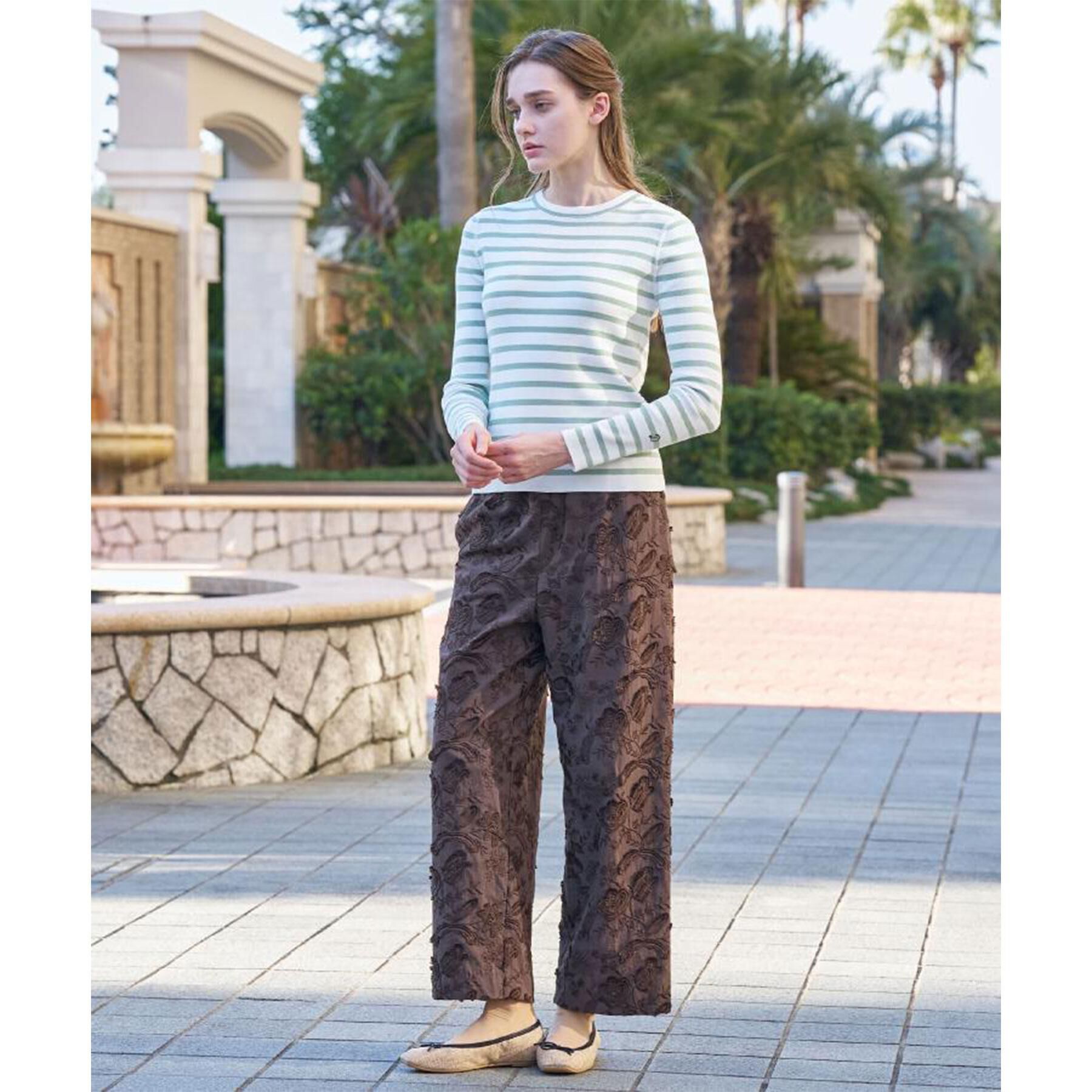 DRESSTERIOR「【ウォッシャブル】コットンフルニードルボーダーニット」|ニット・セーター|