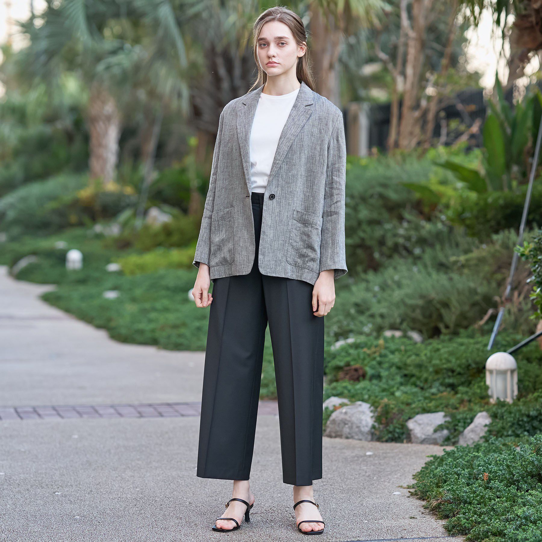 DRESSTERIOR「ウォッシャブルリネン ライトジャケット」|テーラードジャケット|