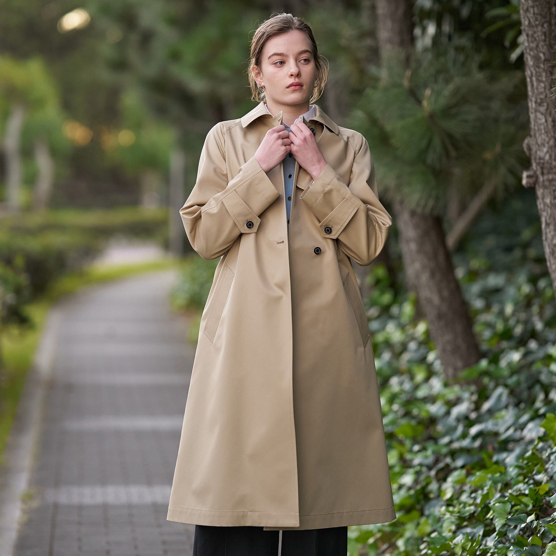 DRESSTERIOR「【ウォッシャブル/美シルエット】ライトトレンチコート」|トレンチコート|