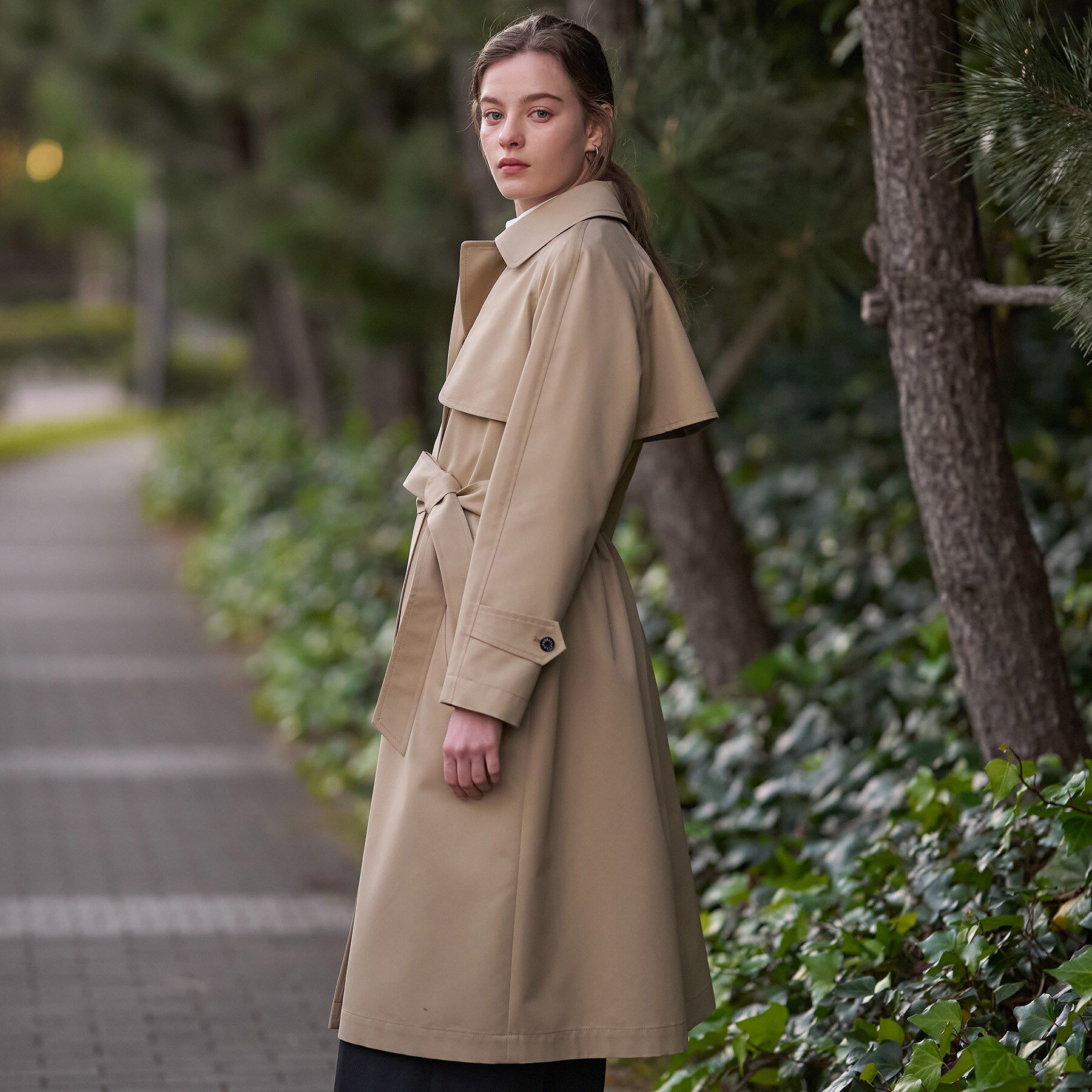 DRESSTERIOR「【ウォッシャブル/美シルエット】ライトトレンチコート」|トレンチコート|