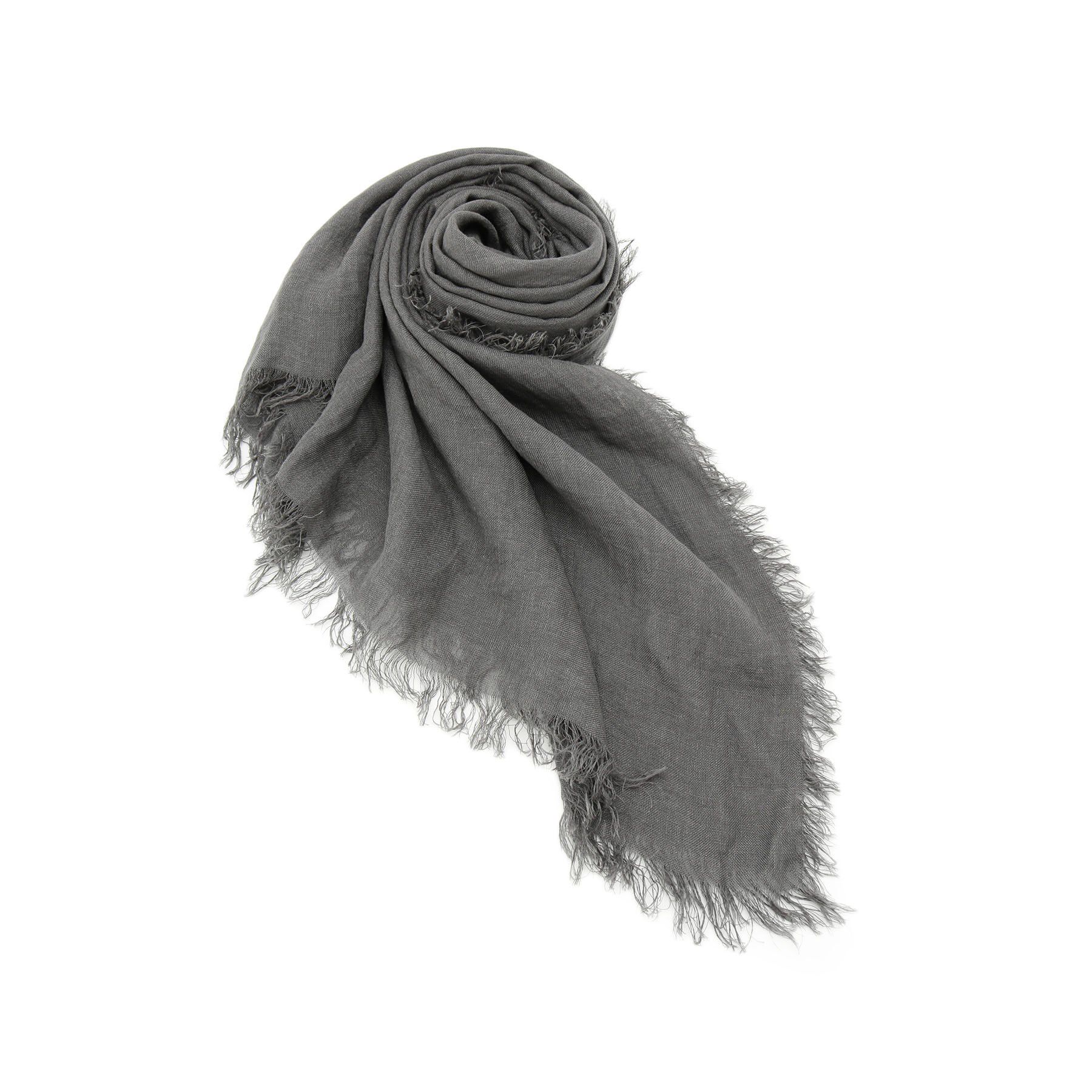 DRESSTERIOR「ASAUCE MELER（アソースメレ）フランダース産リネンガーゼストール」|ストール|グレー(015)