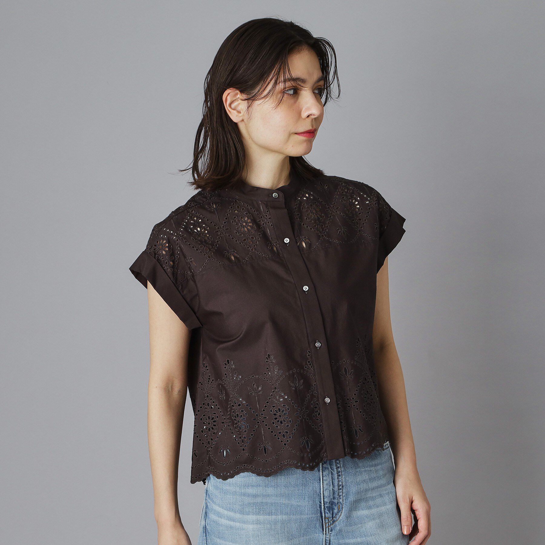 DRESSTERIOR「TICCA（ティッカ）レースフレンチシャツ」|シャツ・ブラウス|