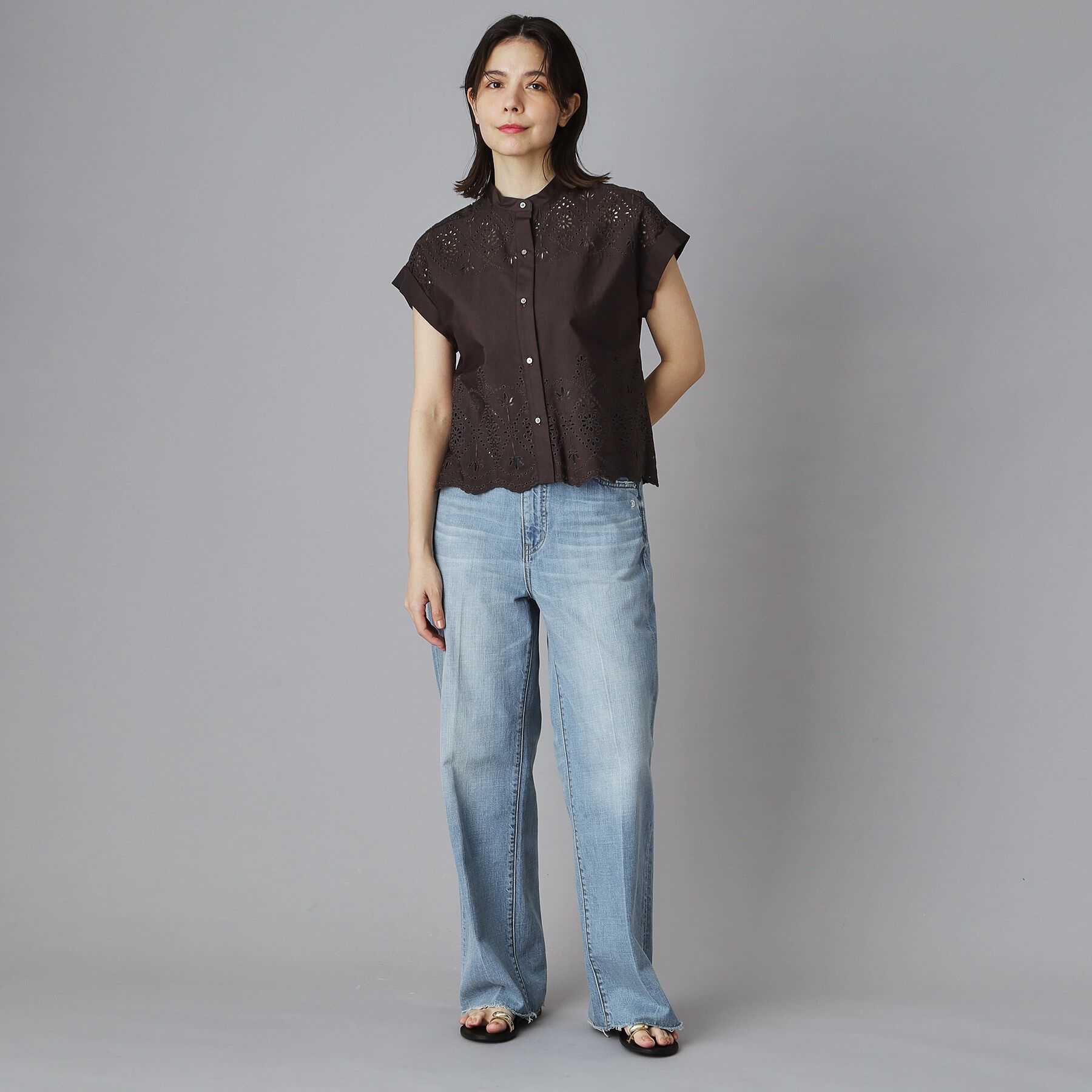 DRESSTERIOR「TICCA（ティッカ）レースフレンチシャツ」|シャツ・ブラウス|