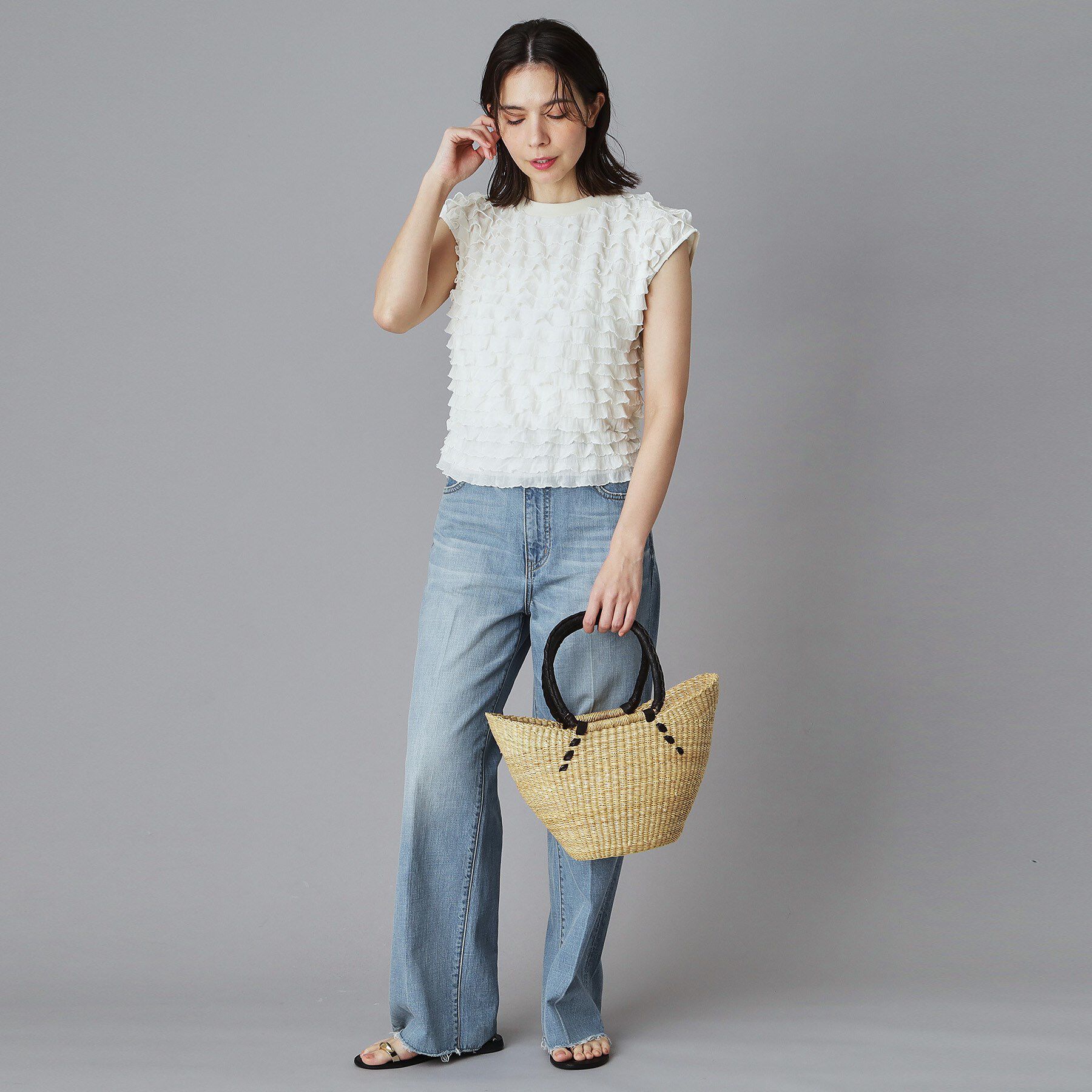 DRESSTERIOR「AFRICAN SQUARE（アフリカンスクエア）ブルキナバスケット」|トートバッグ|