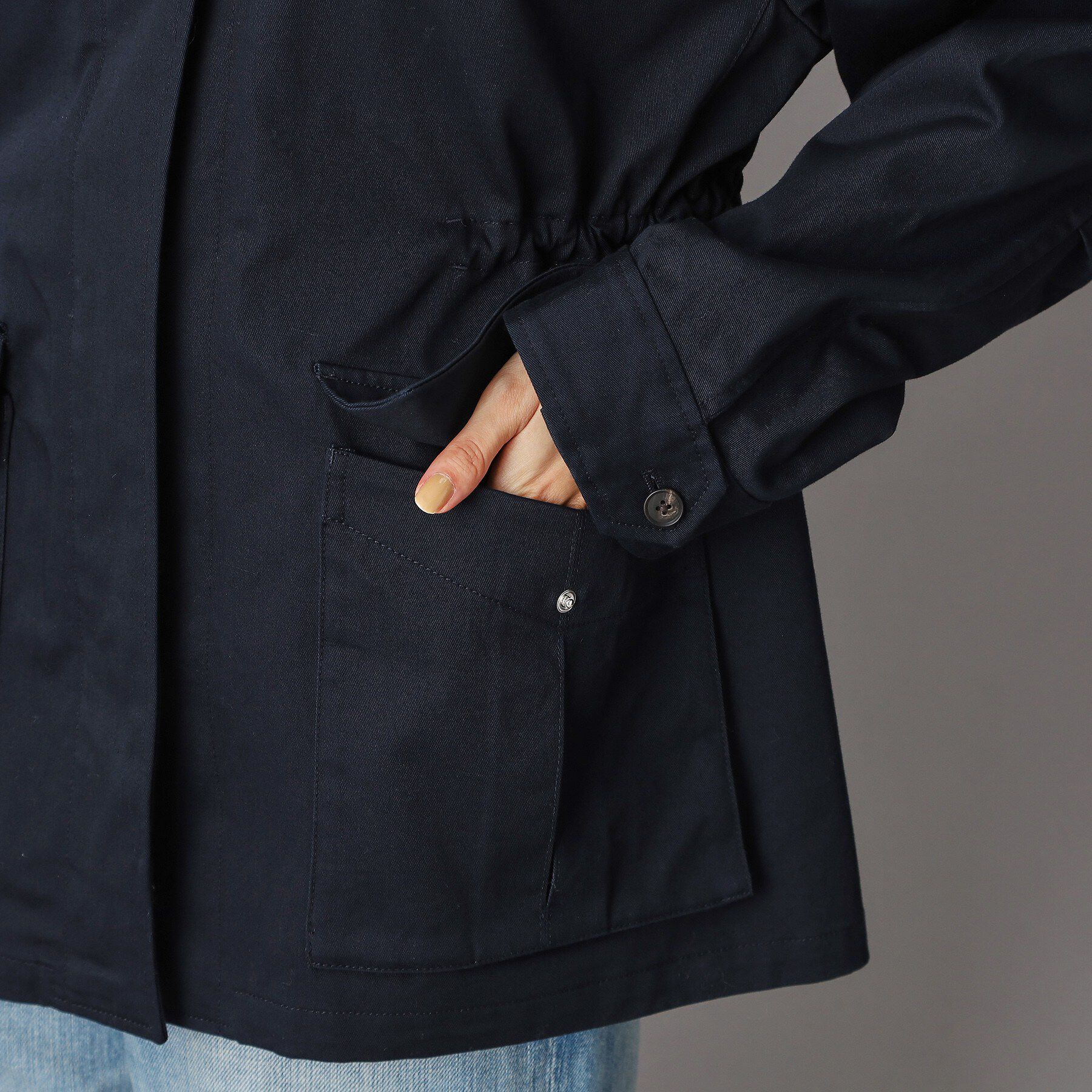 DRESSTERIOR「【ウォッシャブル】コンパクトコットンミリタリーブルゾン」|ブルゾン・スタジャン|