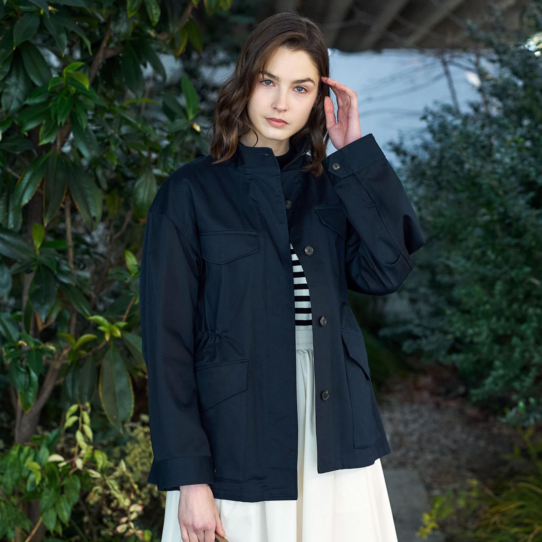 DRESSTERIOR「【ウォッシャブル】コンパクトコットンミリタリーブルゾン」|ブルゾン・スタジャン|