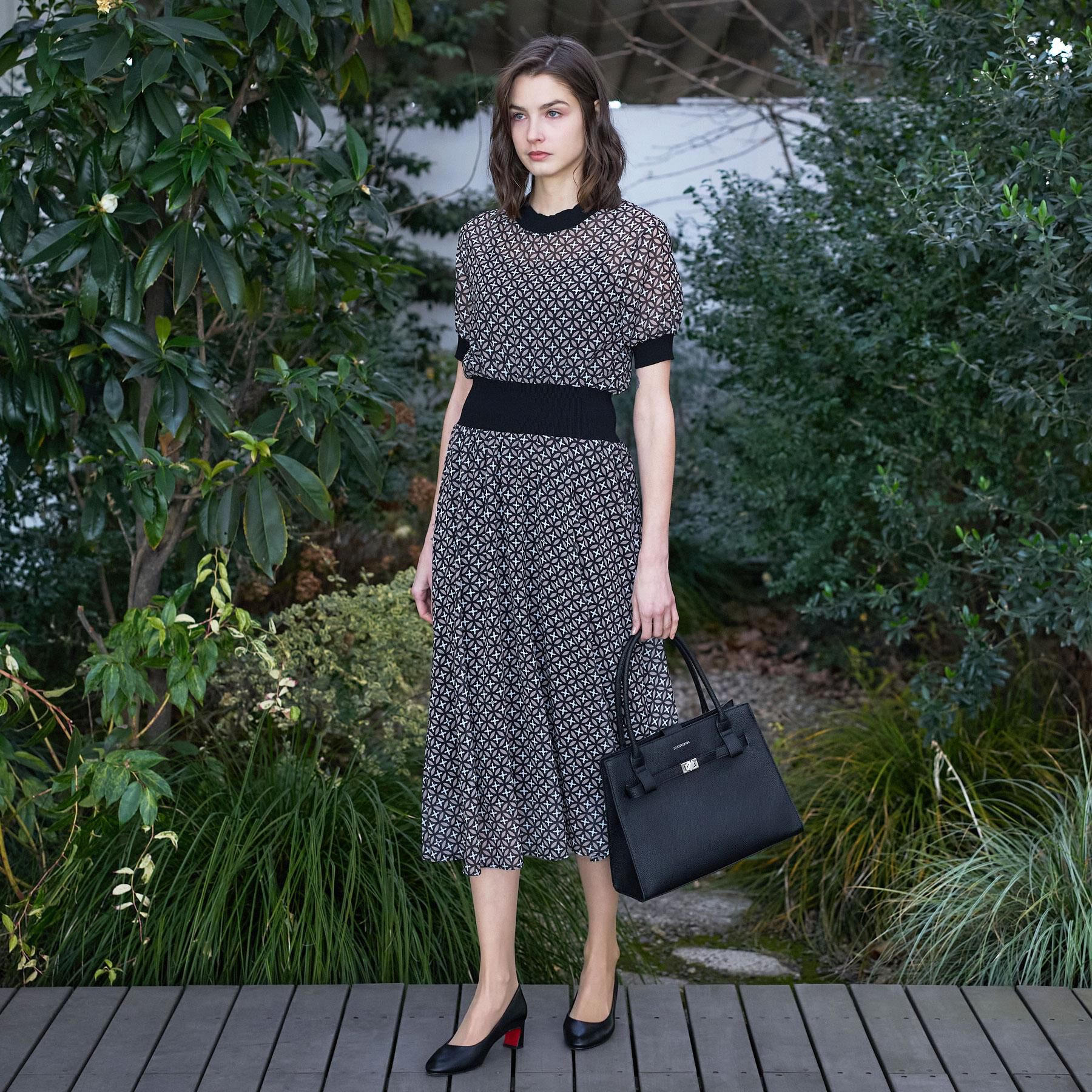 DRESSTERIOR「【大人MUSE5月号掲載/ウォッシャブル】オーバーラップサークル シアードレス」|ワンピース|