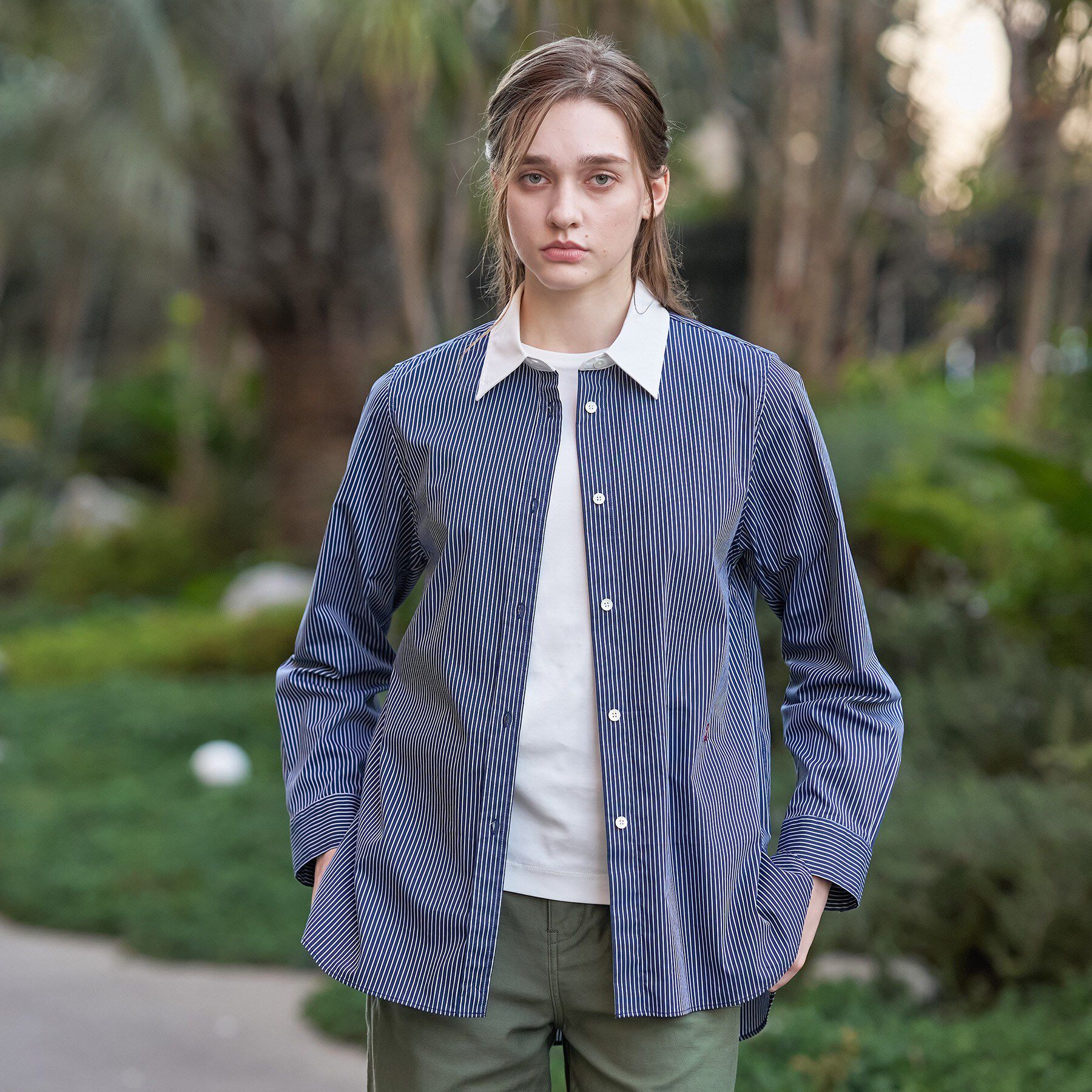 DRESSTERIOR「オーバーシルエットクレリックシャツ」|シャツ・ブラウス|