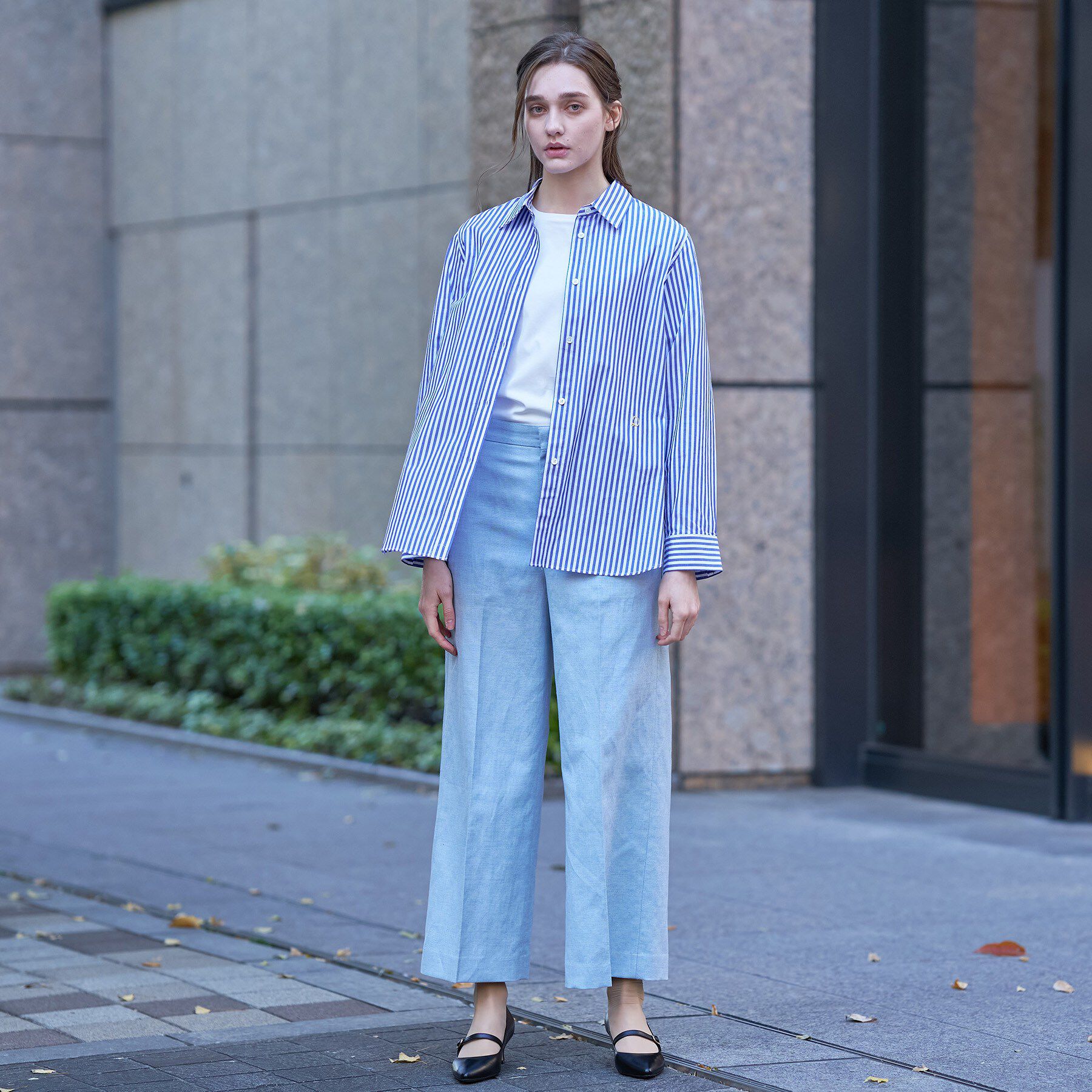 DRESSTERIOR「オーバーシルエットストライプシャツ」|シャツ・ブラウス|