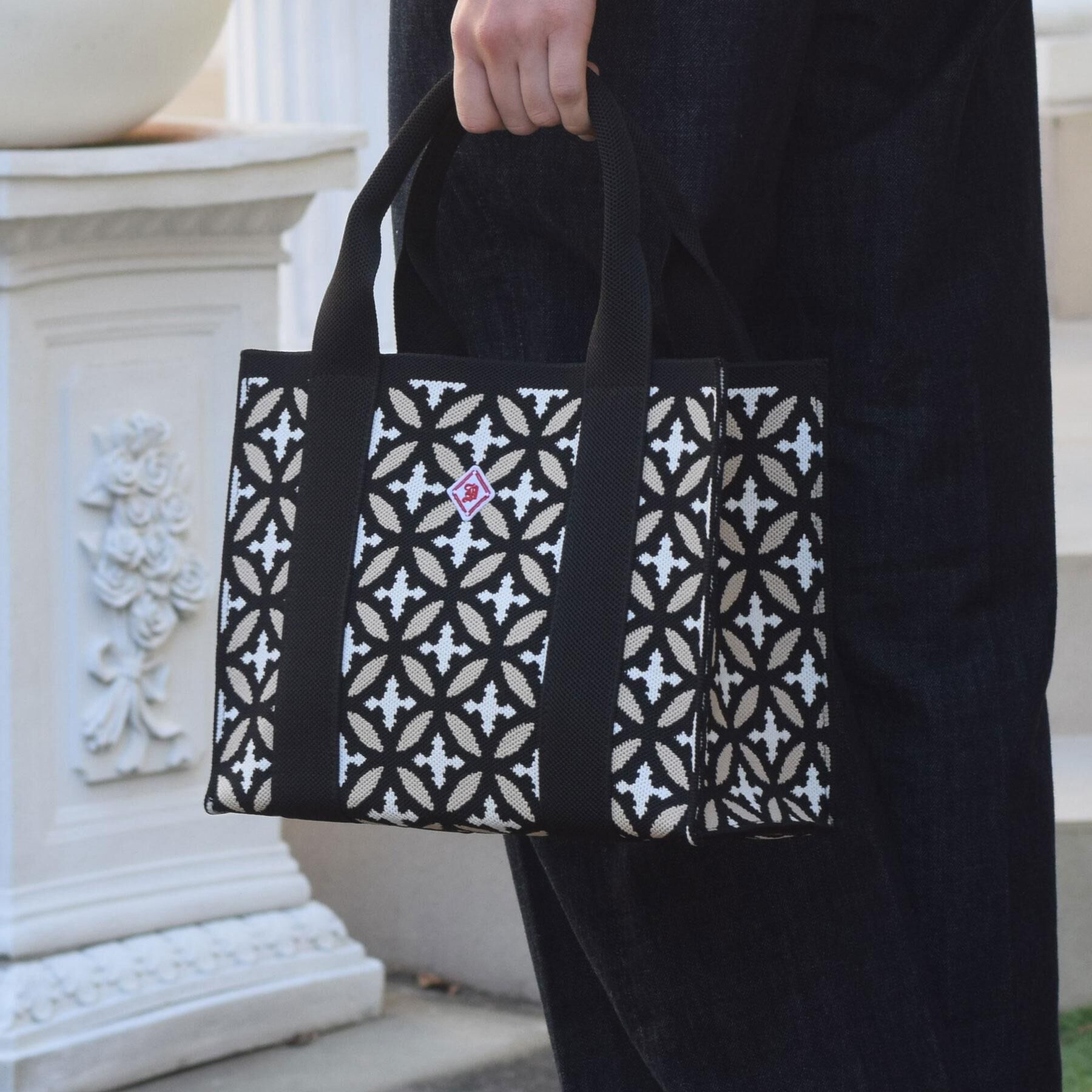 DRESSTERIOR「オーバーラップスモールニットトート」|トートバッグ|ベージュ(152)