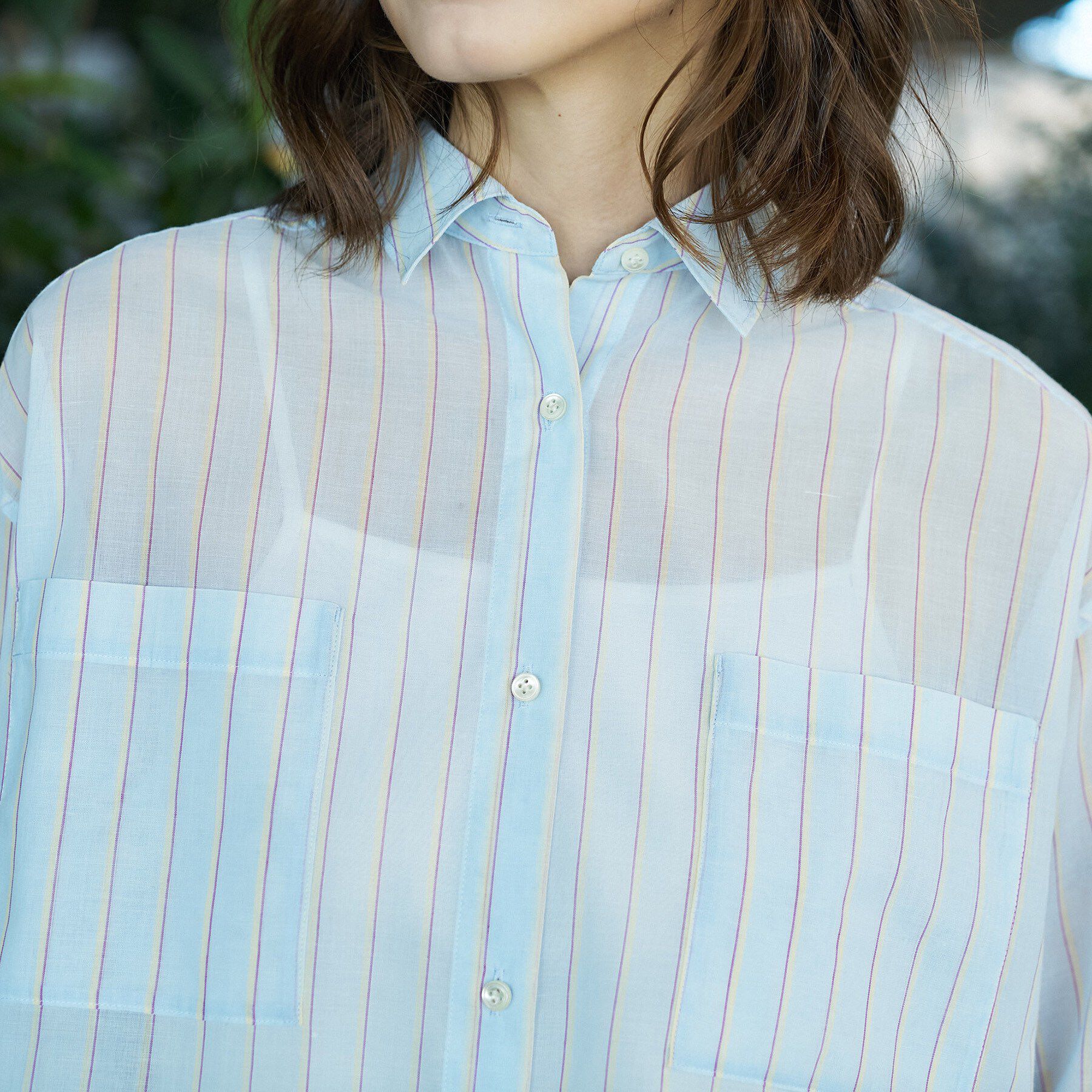 DRESSTERIOR「ストライプシアーシャツ」|シャツ・ブラウス|