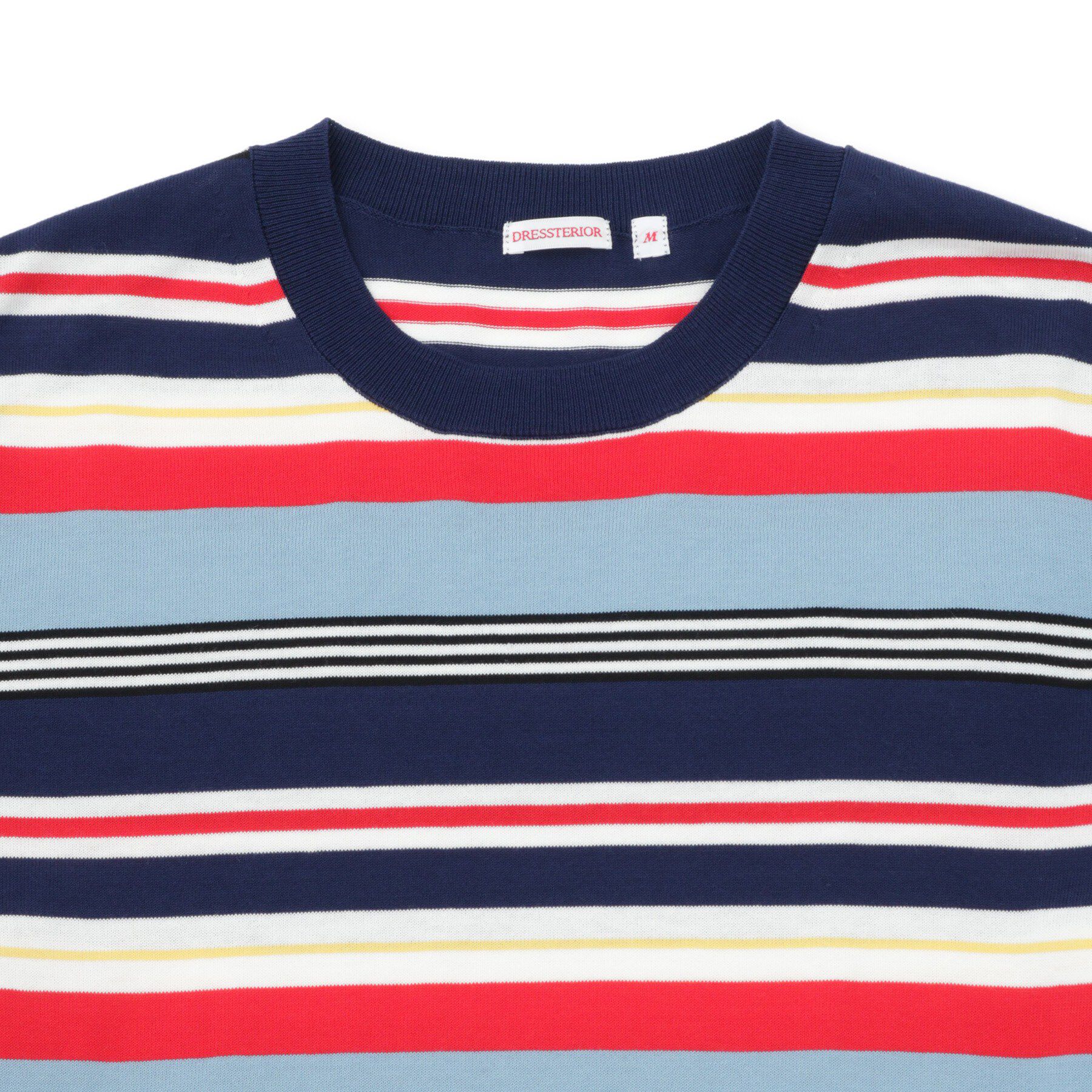 DRESSTERIOR「【ウォッシャブル】コットンシルク マルチボーダーニット」|ニット・セーター|