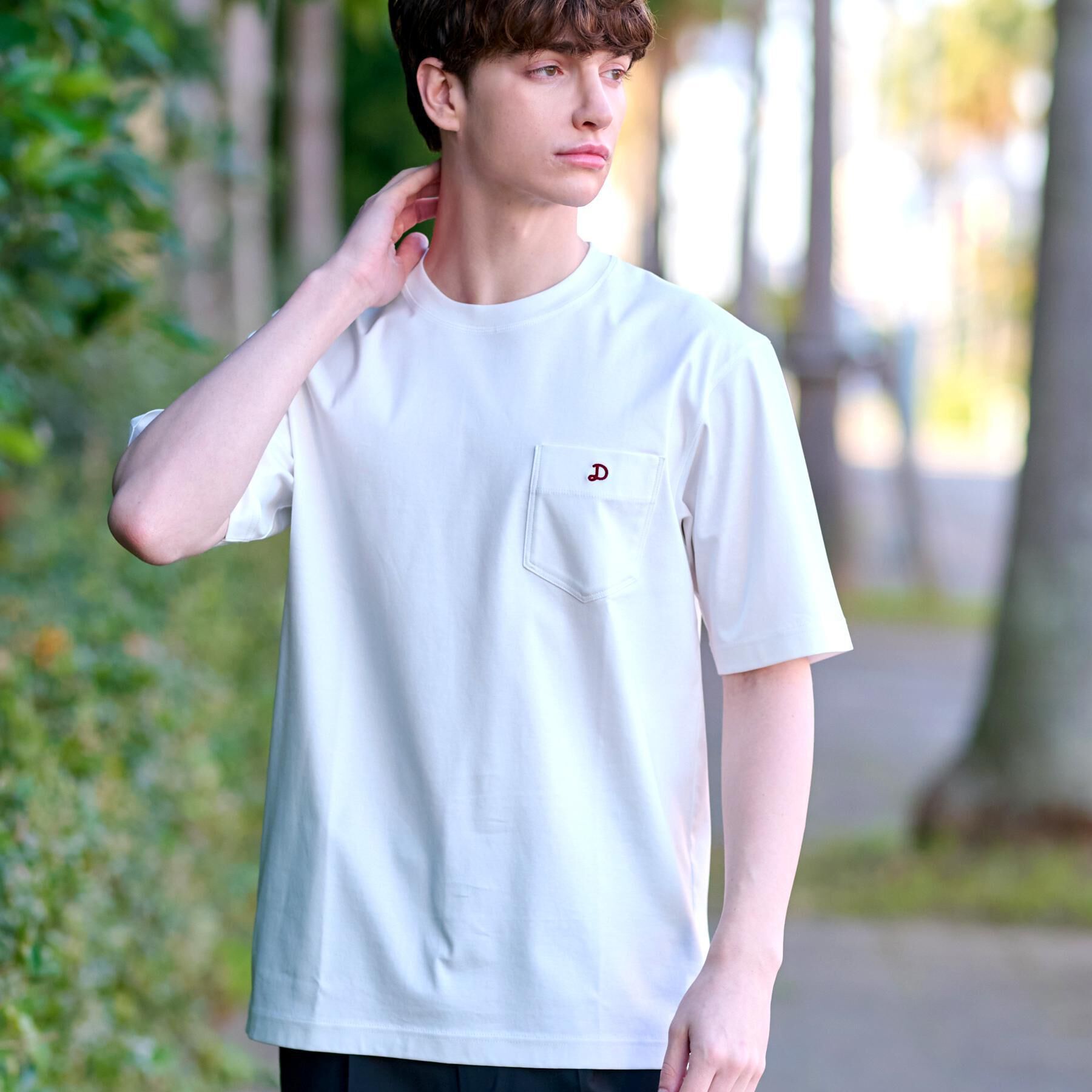 DRESSTERIOR「【接触冷感／抗菌防臭／消臭】ICE CLEAR COTTON ポケットTシャツ」|Tシャツ・カットソー|