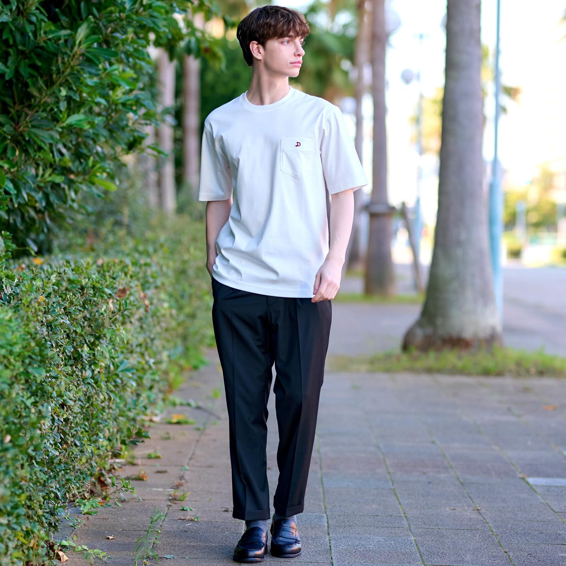 DRESSTERIOR「【接触冷感／抗菌防臭／消臭】ICE CLEAR COTTON ポケットTシャツ」|Tシャツ・カットソー|