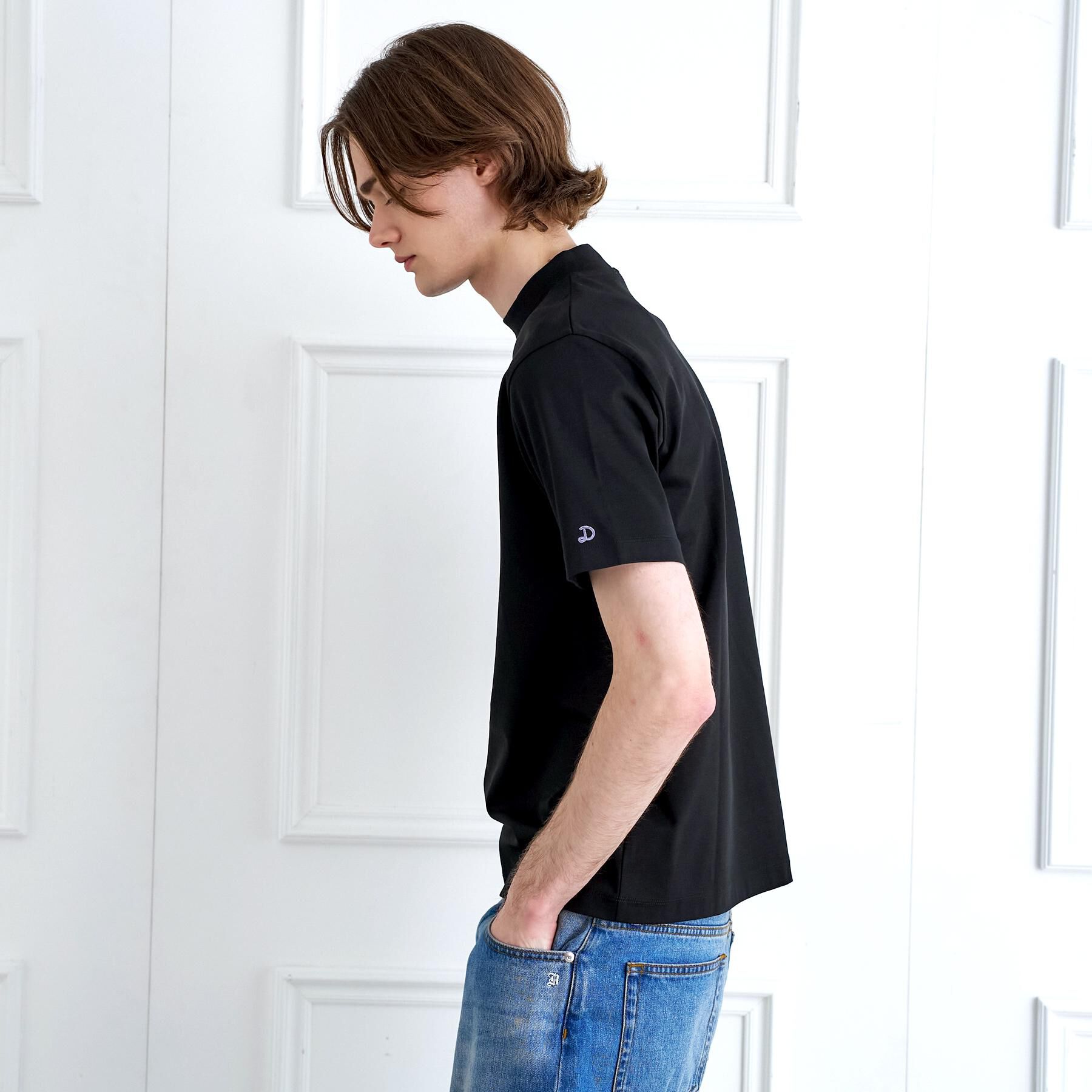 DRESSTERIOR「【接触冷感／抗菌防臭／消臭】ICE CLEAR COTTON モックネックTシャツ」|Tシャツ・カットソー|