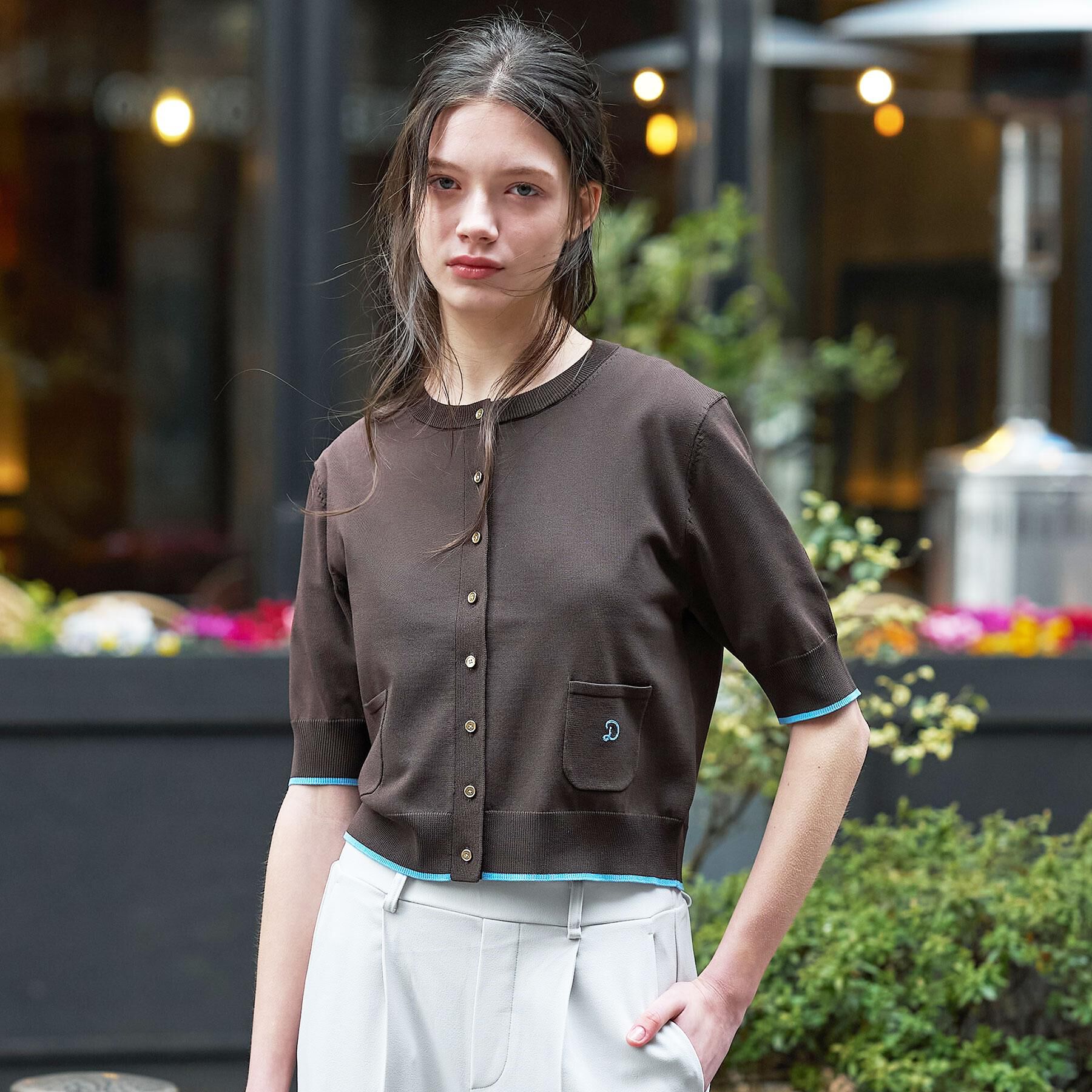 DRESSTERIOR「【UVカット/ウォッシャブル】クールタッチ ニットカーディガン」|カーディガン|ブラウン(544)