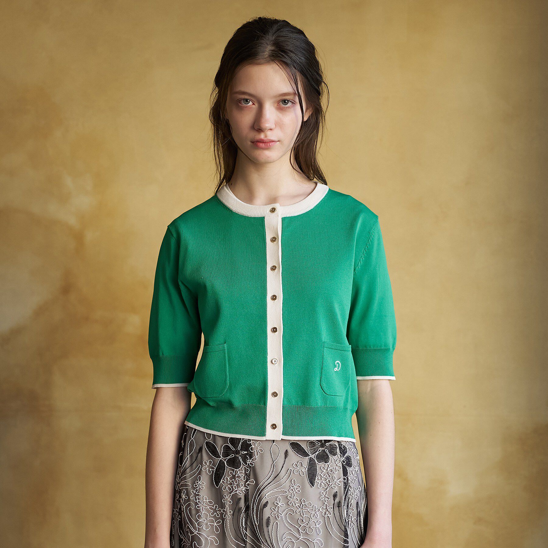 DRESSTERIOR「【大人MUSE5月号掲載/UVカット/ウォッシャブル】クールタッチ コンビ カーディガン」|カーディガン|グリーン(522)