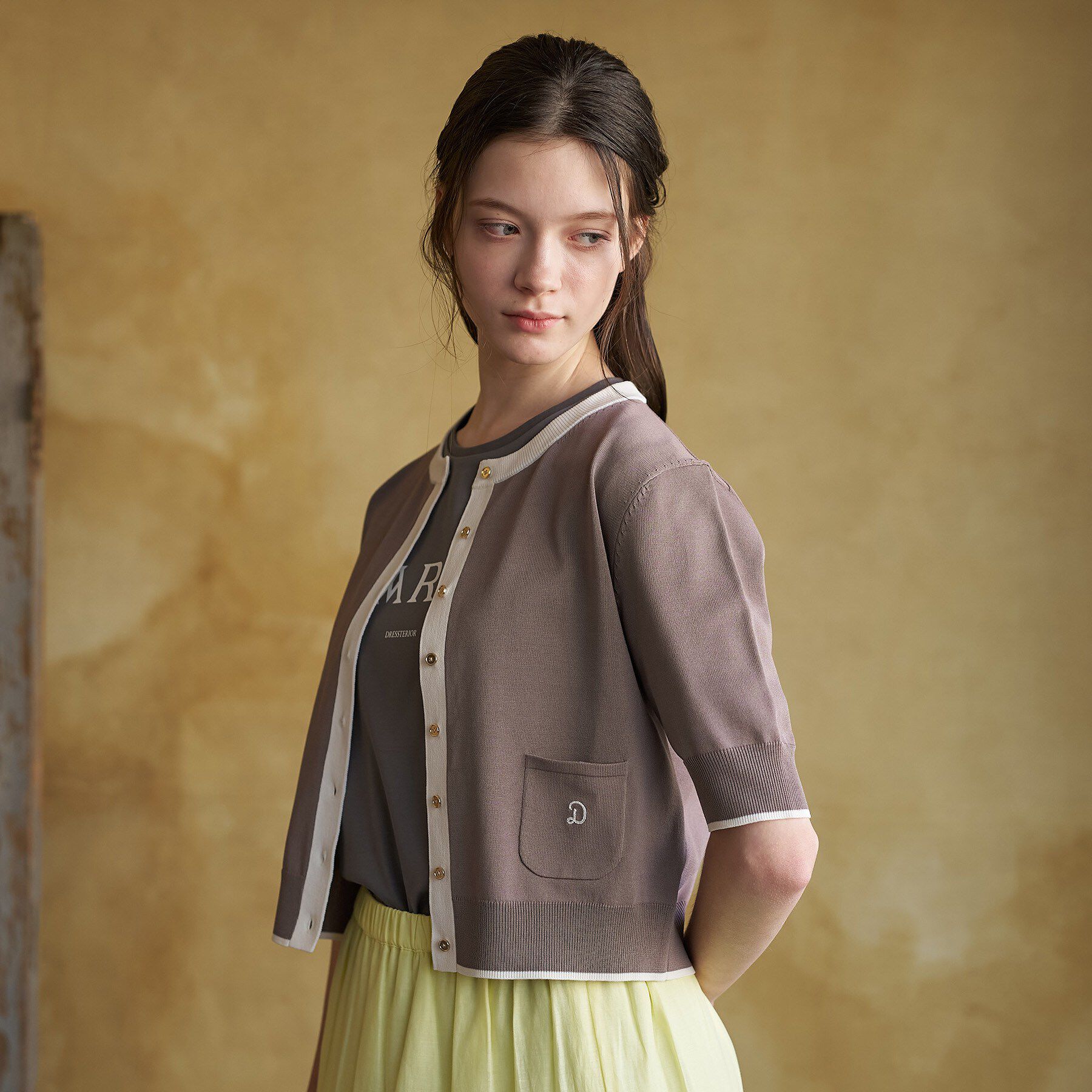 DRESSTERIOR「【大人MUSE5月号掲載/UVカット/ウォッシャブル】クールタッチ コンビ カーディガン」|カーディガン|