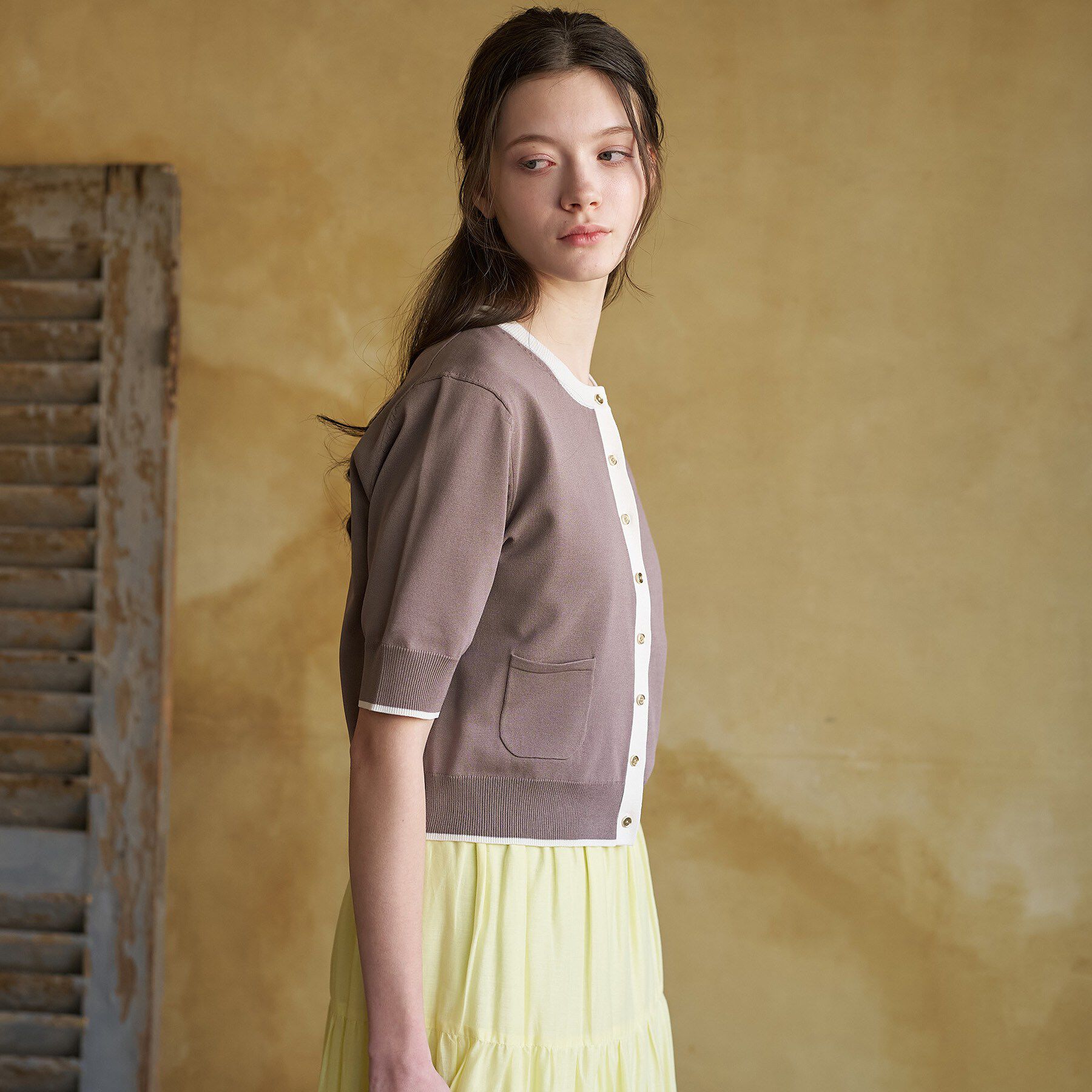 DRESSTERIOR「【大人MUSE5月号掲載/UVカット/ウォッシャブル】クールタッチ コンビ カーディガン」|カーディガン|