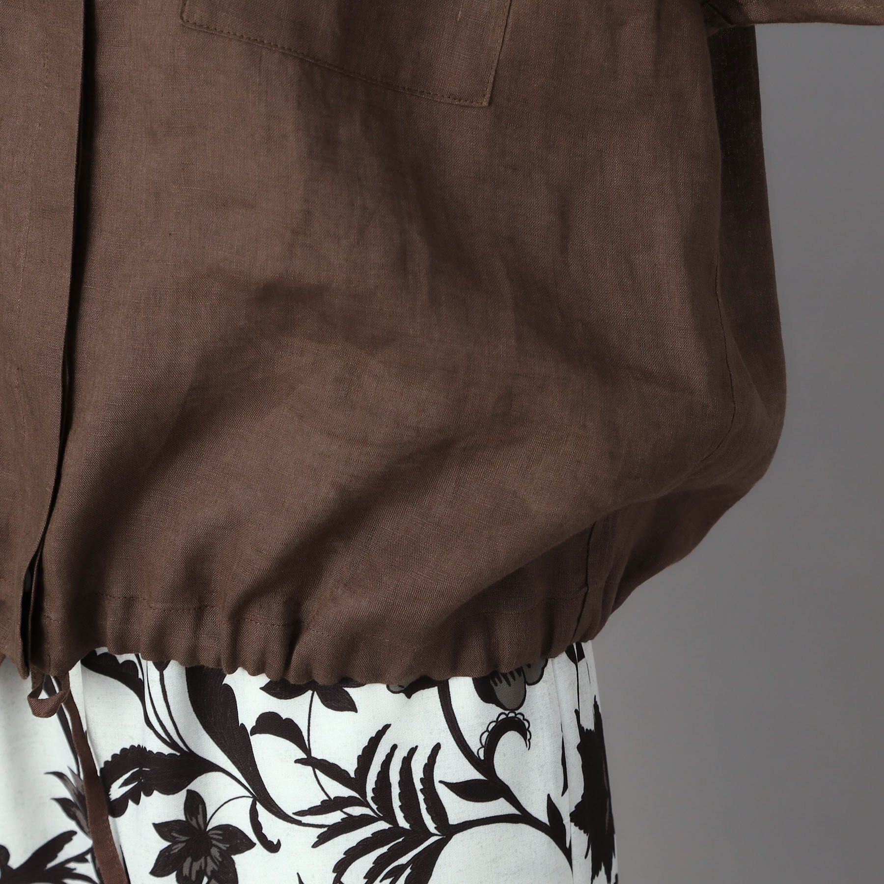 DRESSTERIOR「ストライプリネン ドロストシャツ」|シャツ・ブラウス|