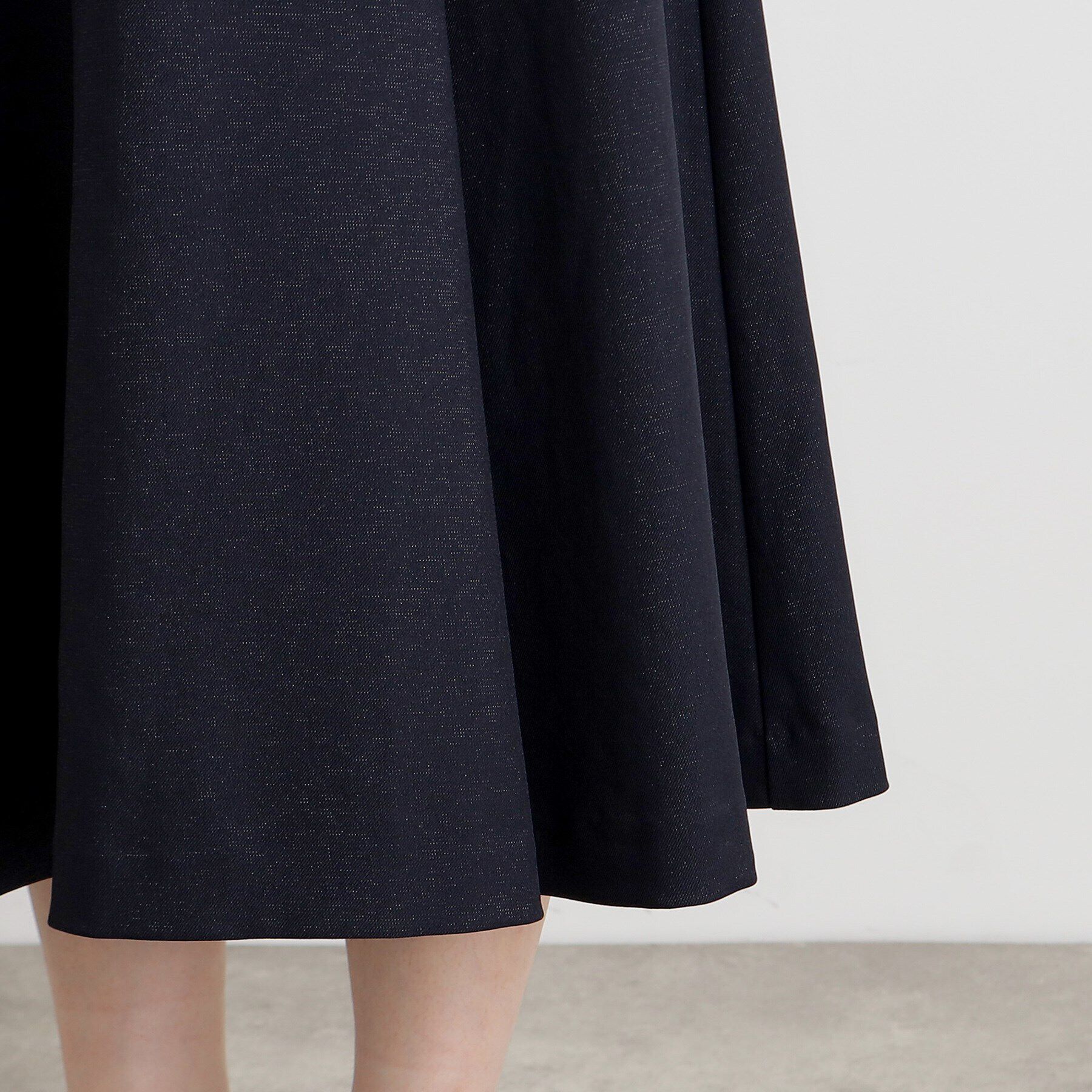 grove「ベルト付きラメツイルフレアスカート」|スカート|