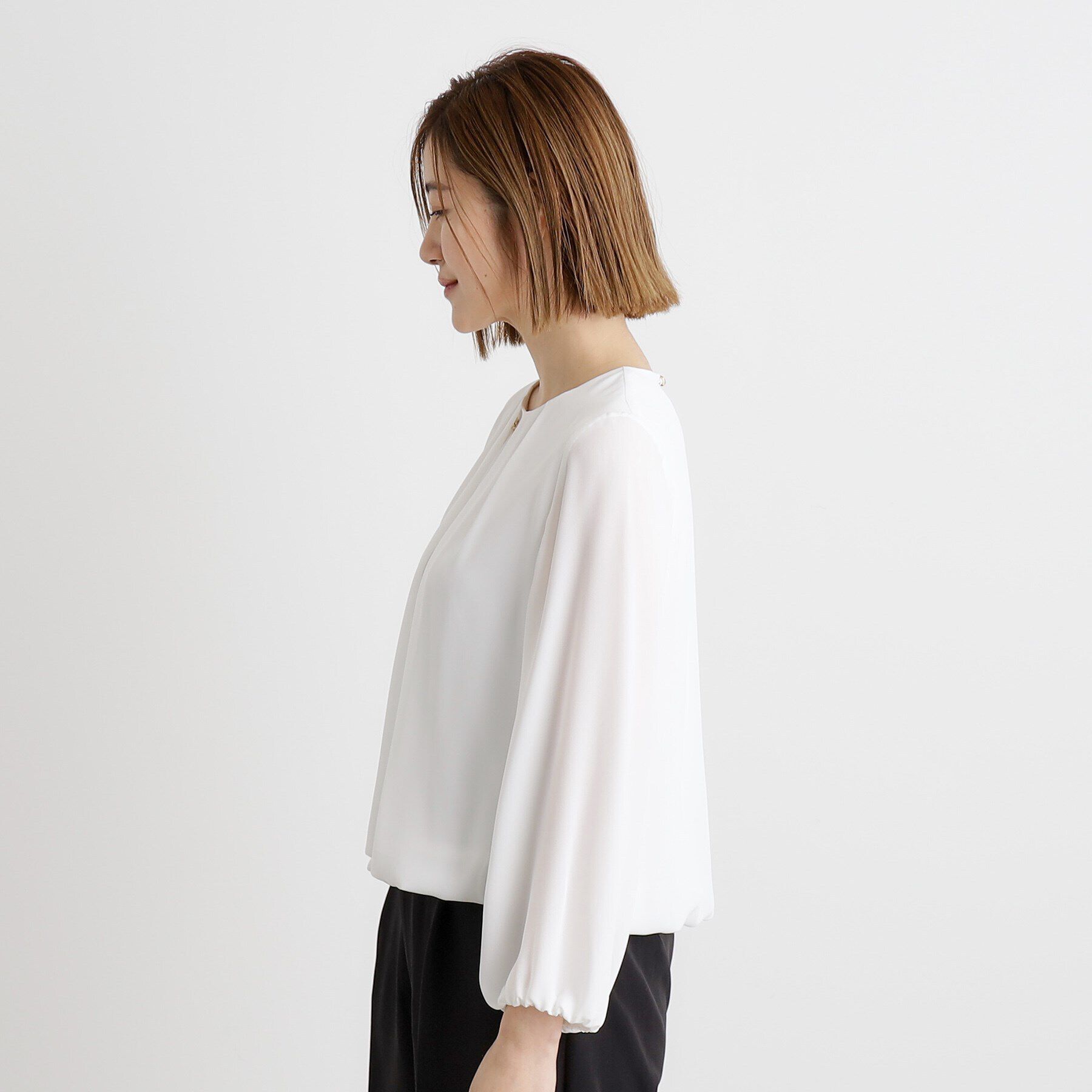 grove「シフォンジョーゼットタックブラウス」|シャツ・ブラウス|