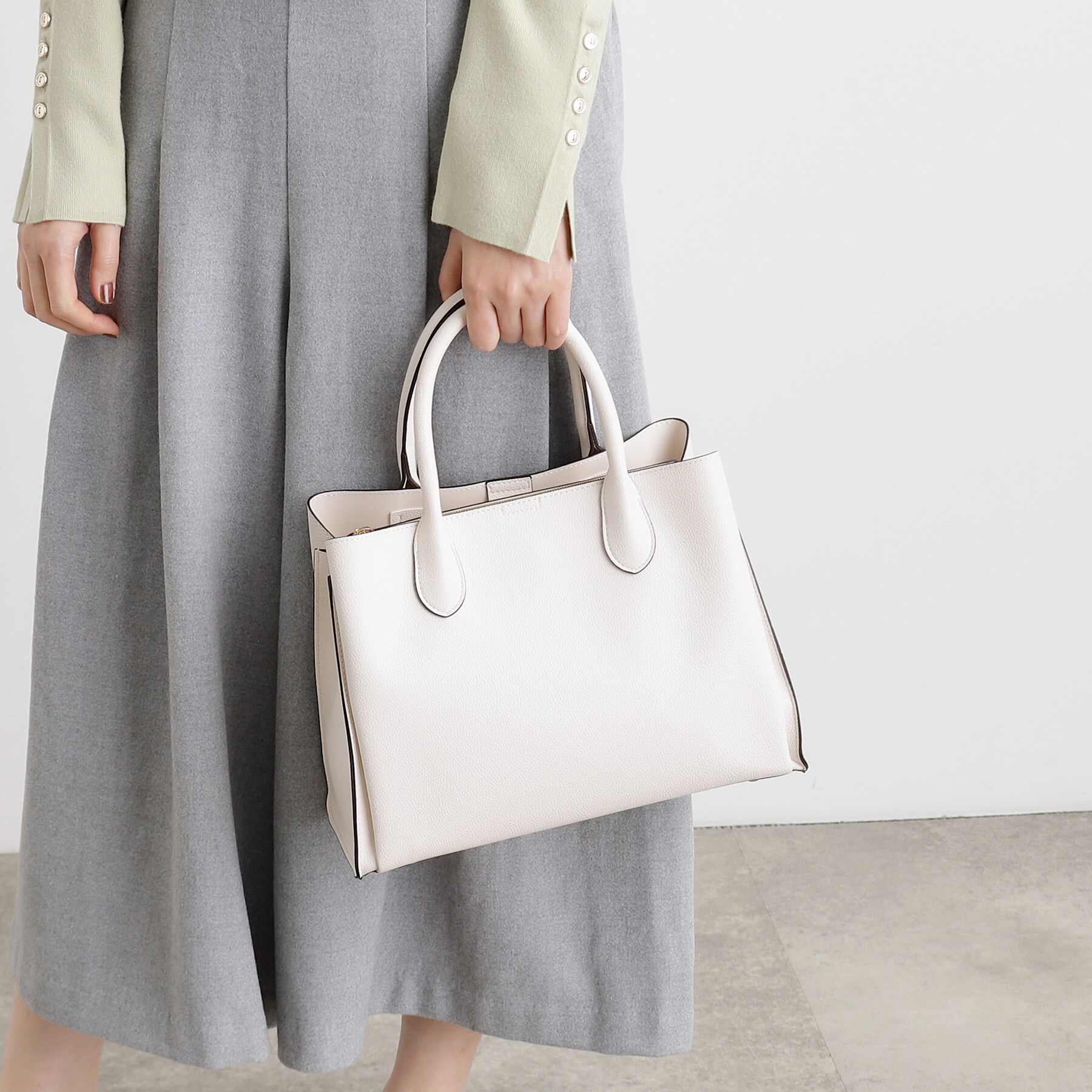 grove「【人間工学】中仕切り2WAYトート【入卒対応可】」|ショルダー・メッセンジャー|アイボリー(804)