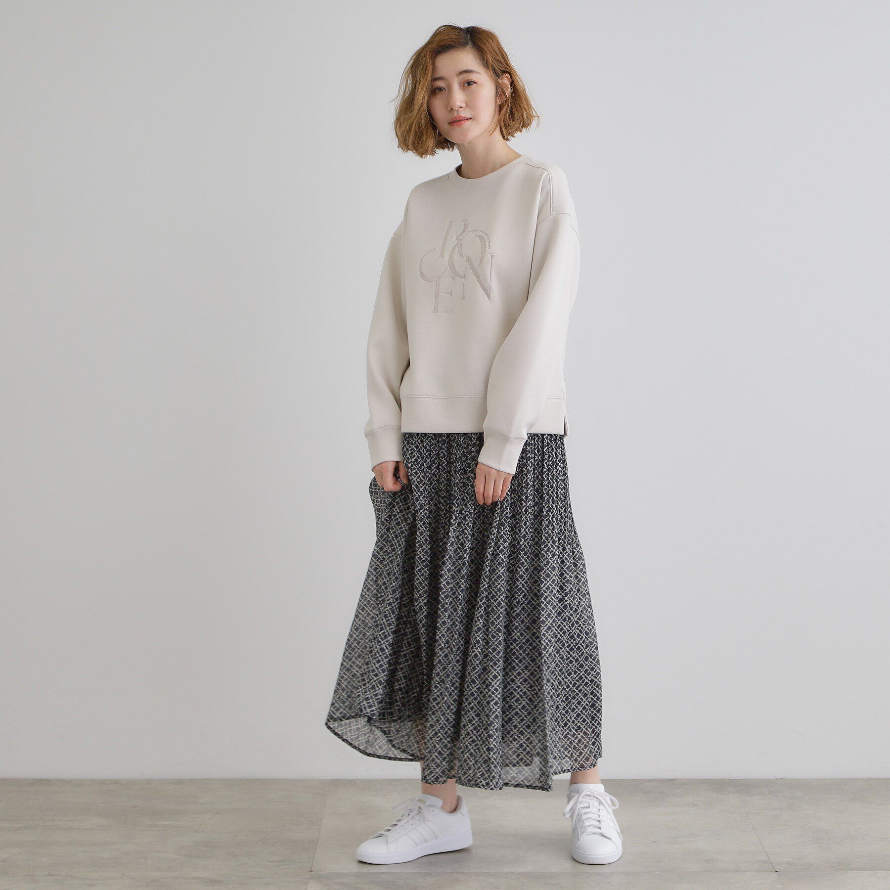 grove「ツイーディチェックオーガンジースカート」|スカート|