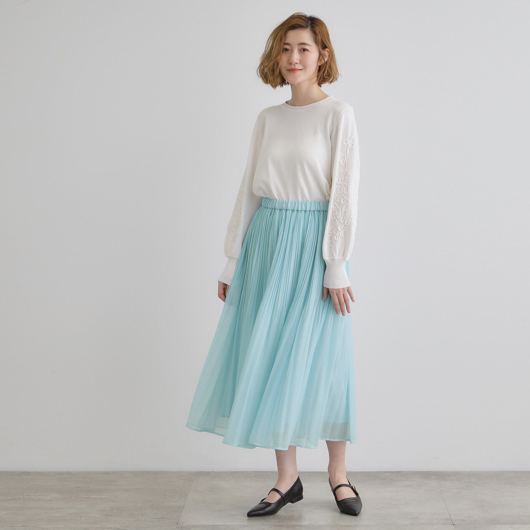 grove「ツイーディチェックオーガンジースカート」|スカート|