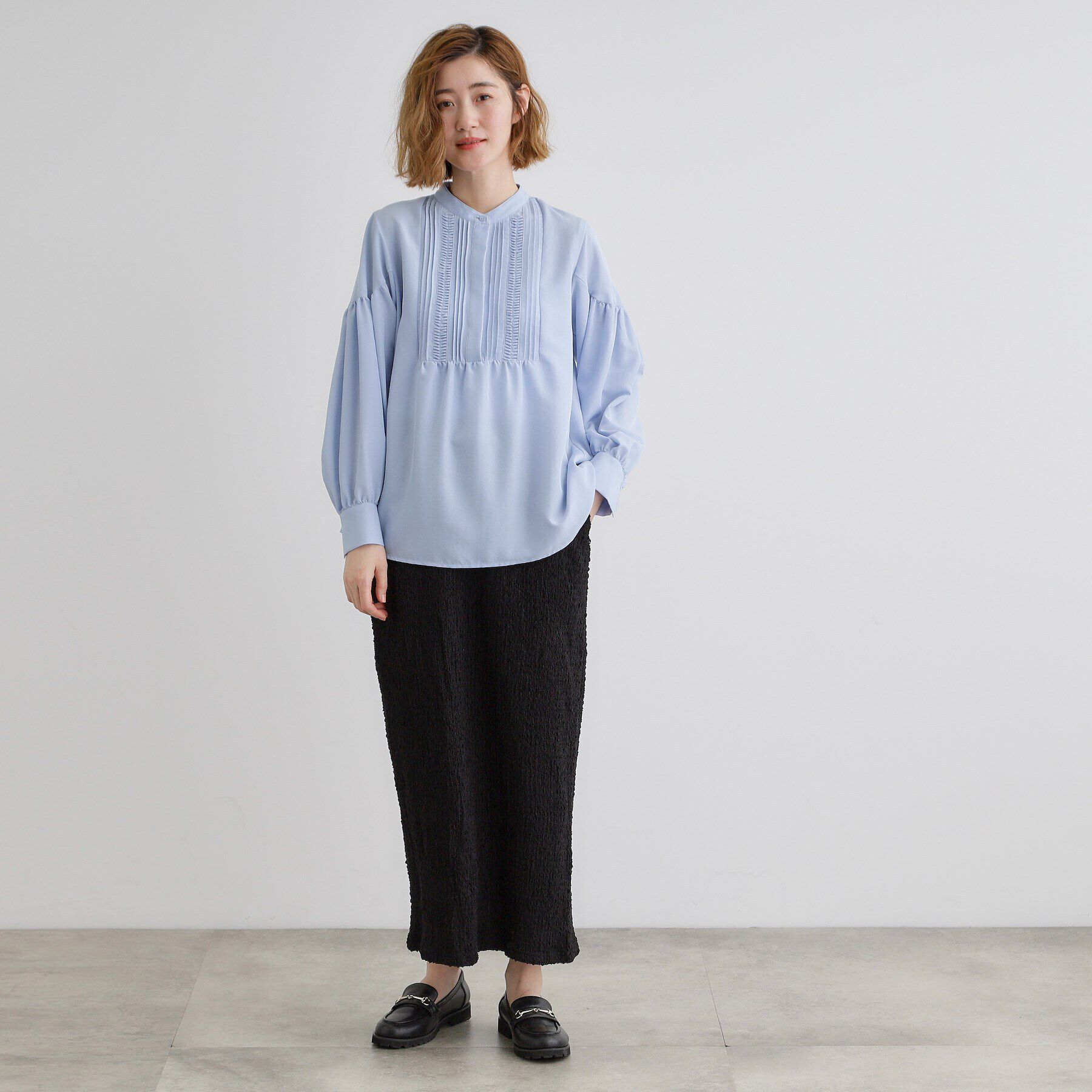 grove「ピンタックボリュームスリーブブラウス」|シャツ・ブラウス|