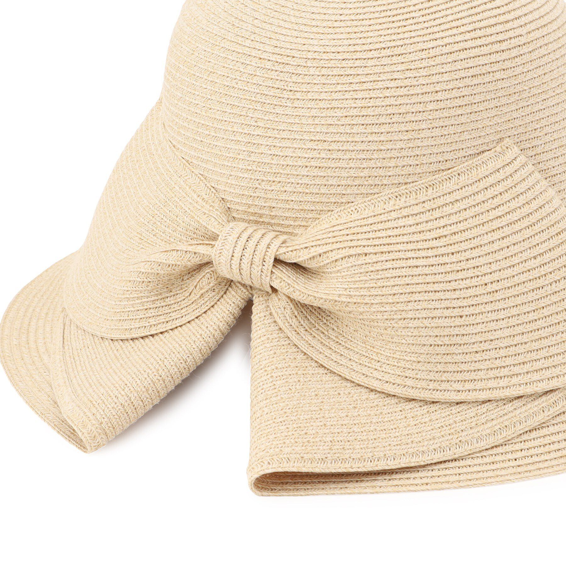 grove「ウォッシャブルスリットリボンハット【手洗い可・UVカット・サイズ調整可】」|ハット|