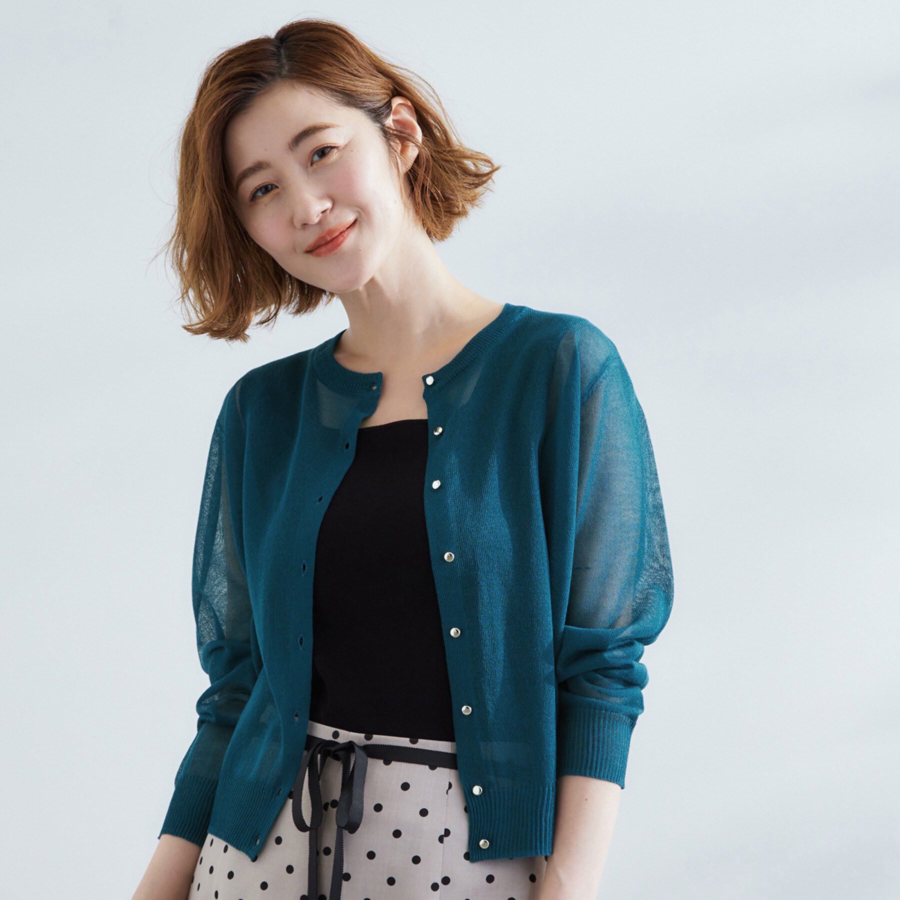 grove「【雑誌掲載】洗えるシアーカーディガン」|カーディガン|