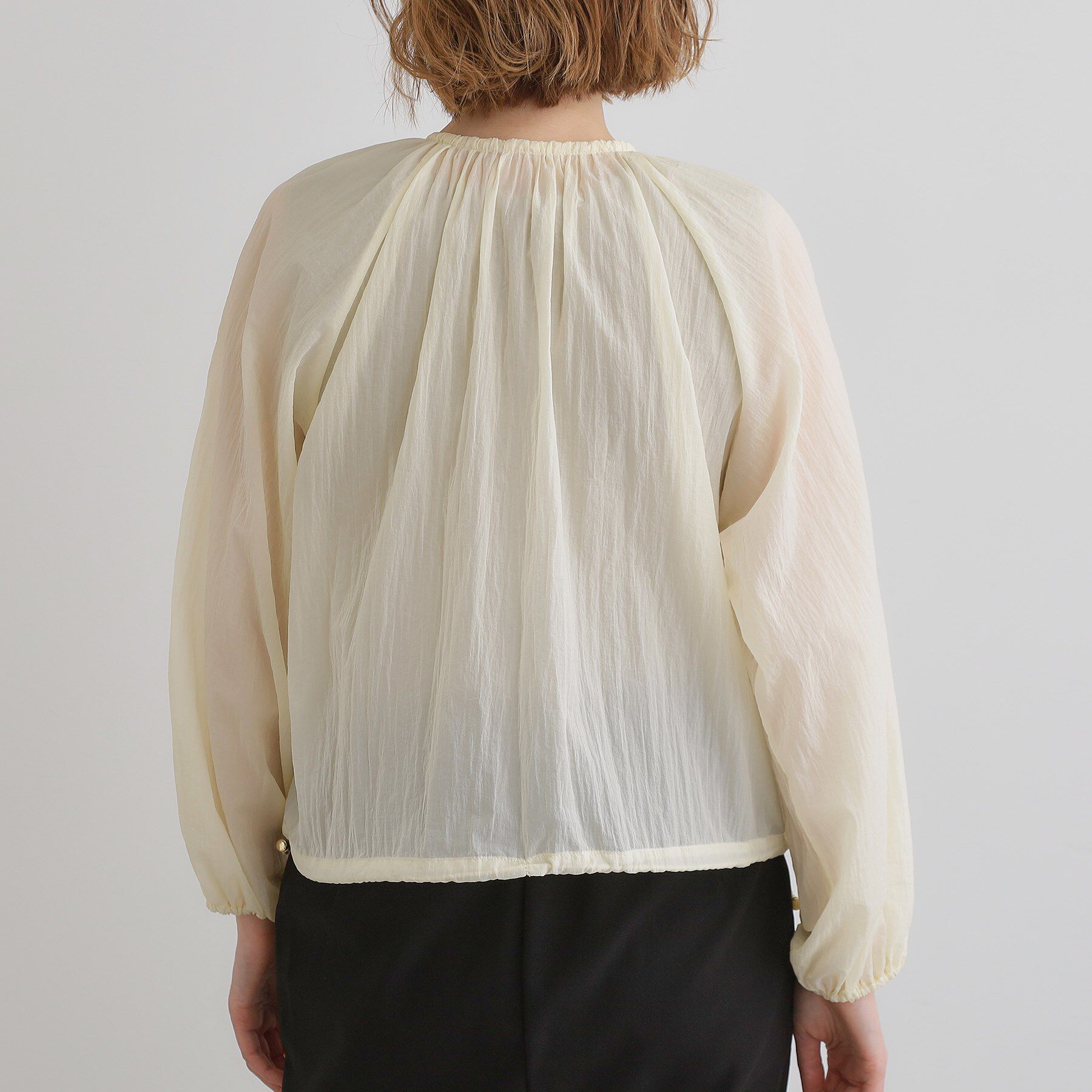 grove「【洗える】シアーナイロンギャザーブルゾン」|ブルゾン・スタジャン|