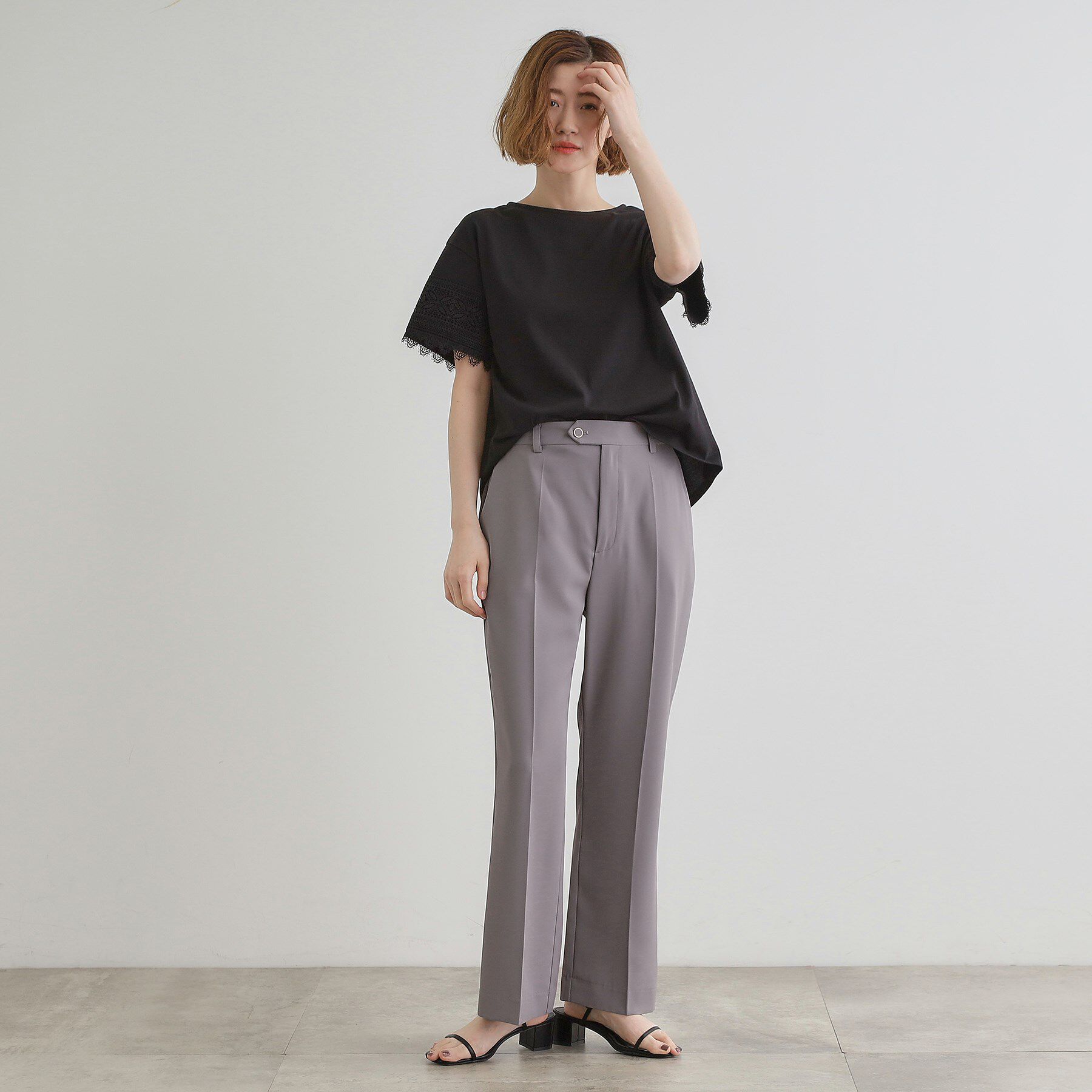 grove「ひんやり、すらり。夏の美シルエット ドレープストレートパンツ」|その他|