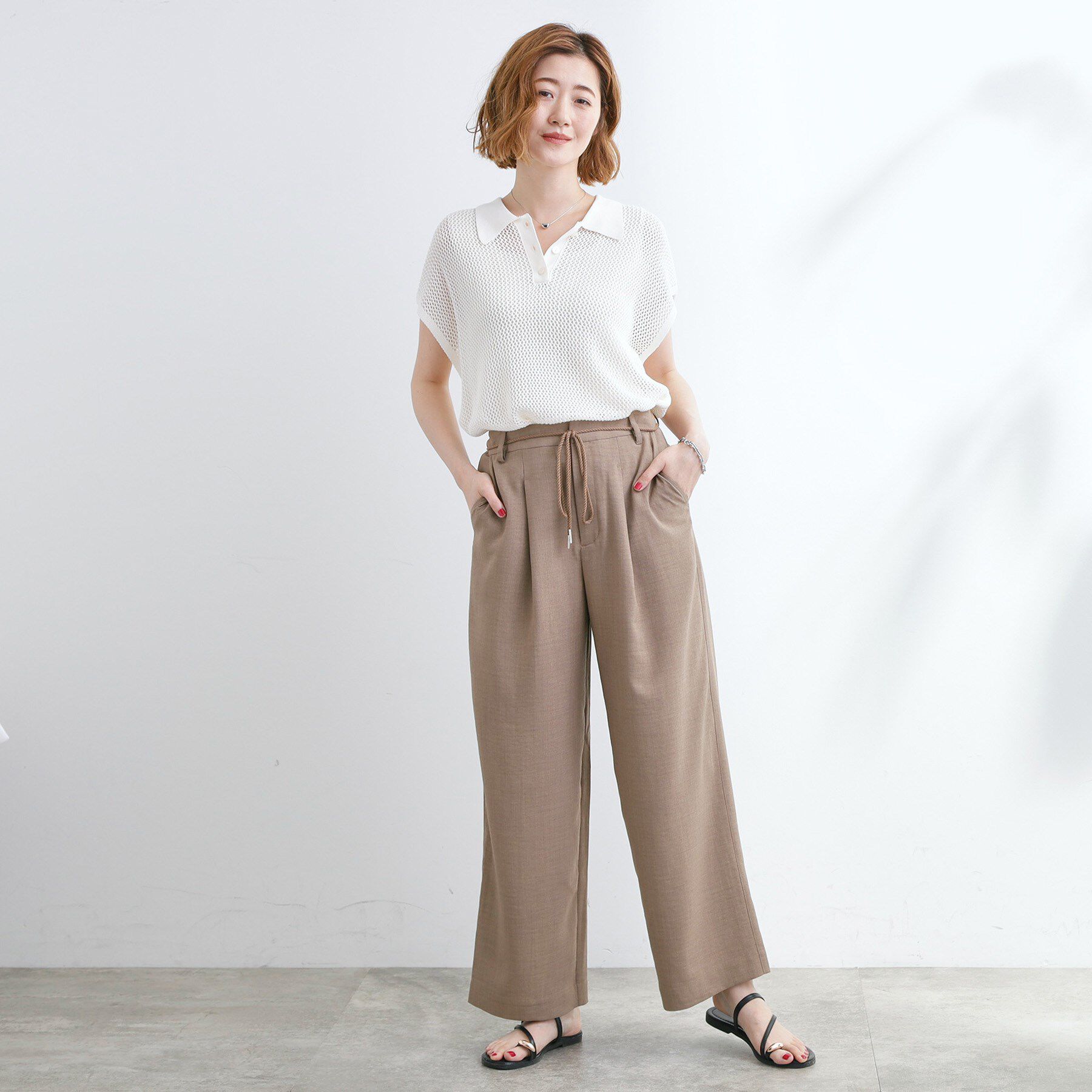 grove「ロープベルトで差がつく 洗練リラックスパンツ」|その他|