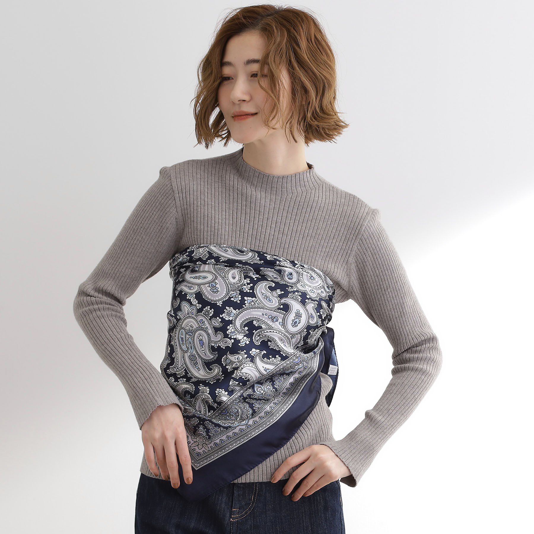 grove「大判プリントスカーフ」|バンダナ・スカーフ|