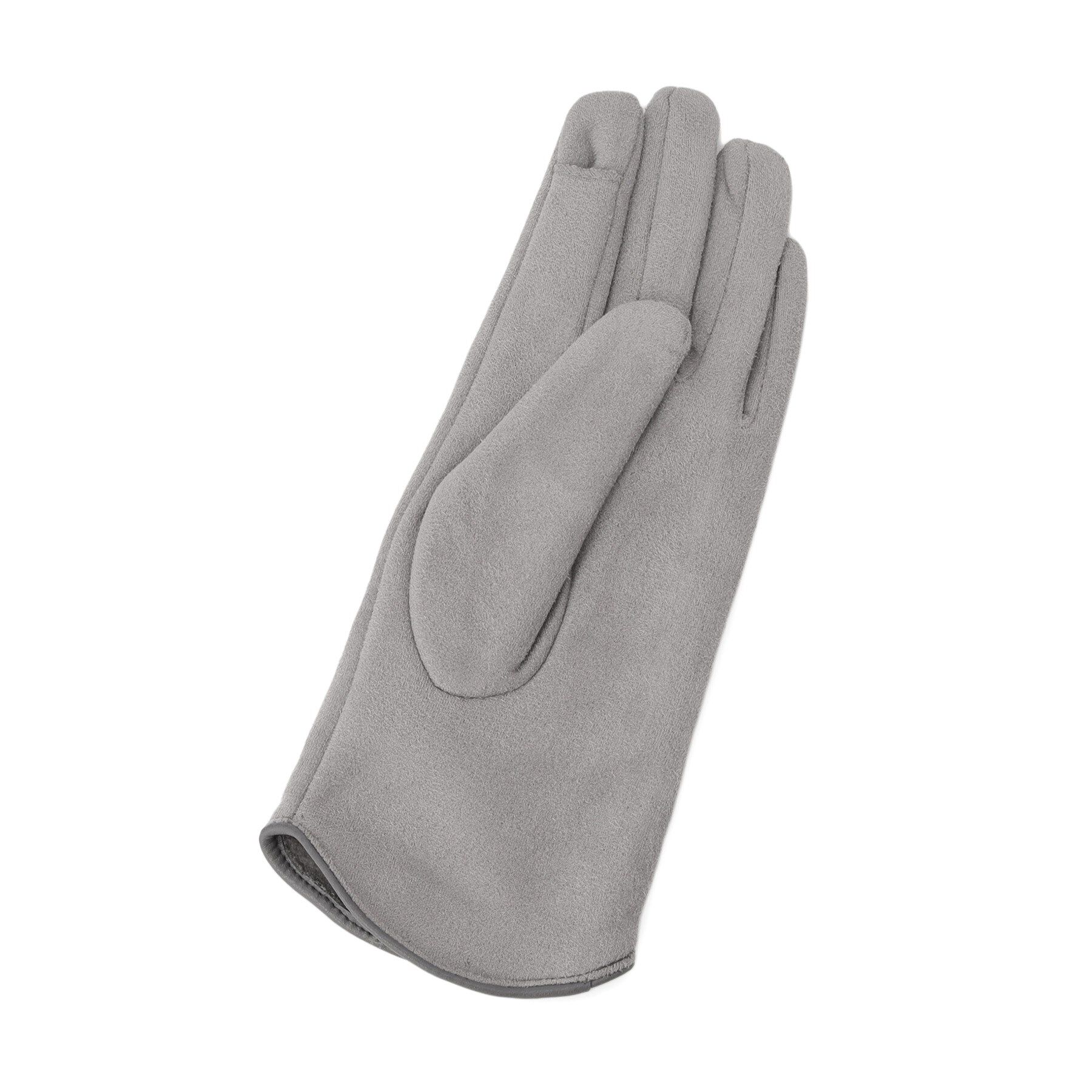 grove「スエード調パイピングラインストーングローブ」|手袋|