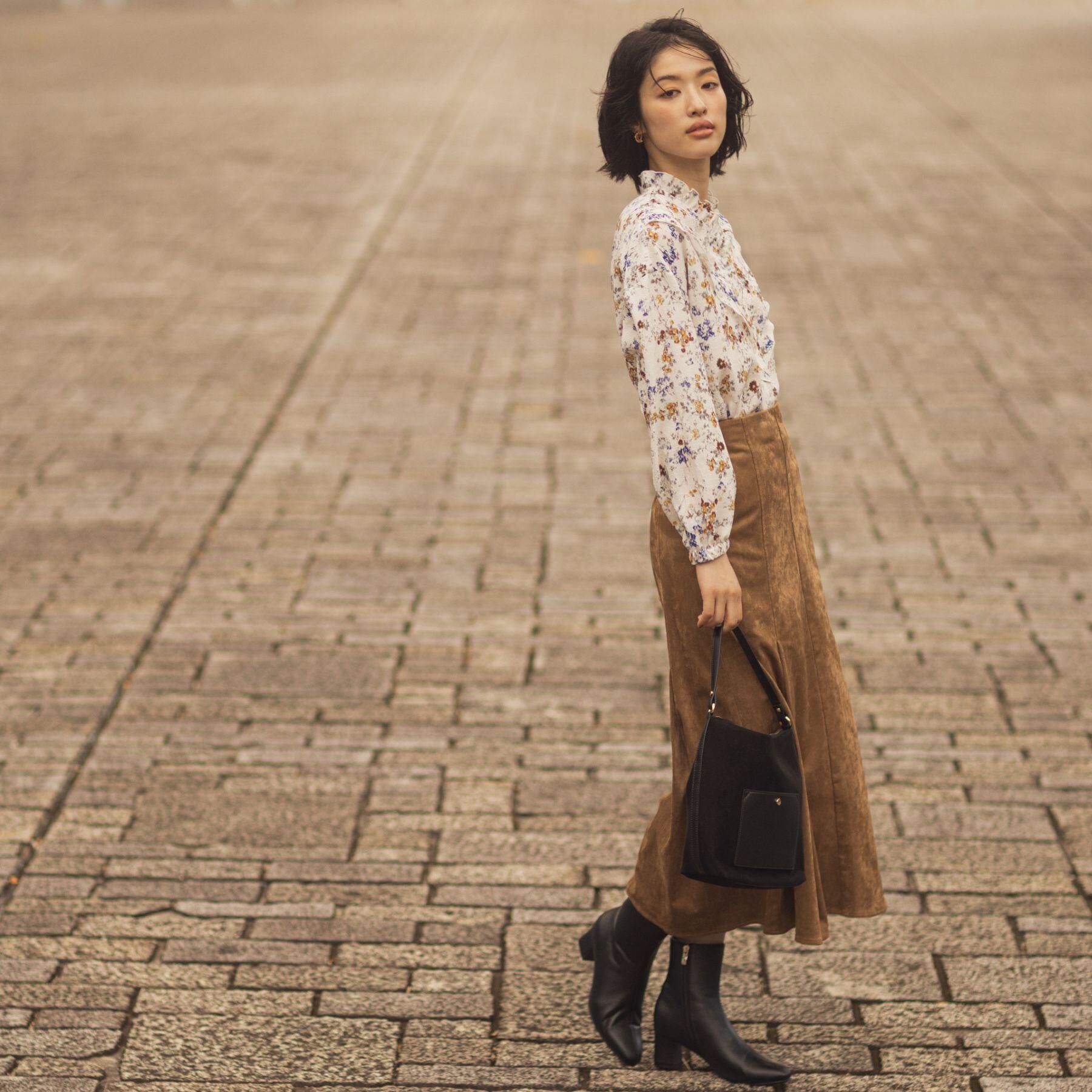 grove「カスリフラワープリントブラウス」|シャツ・ブラウス|