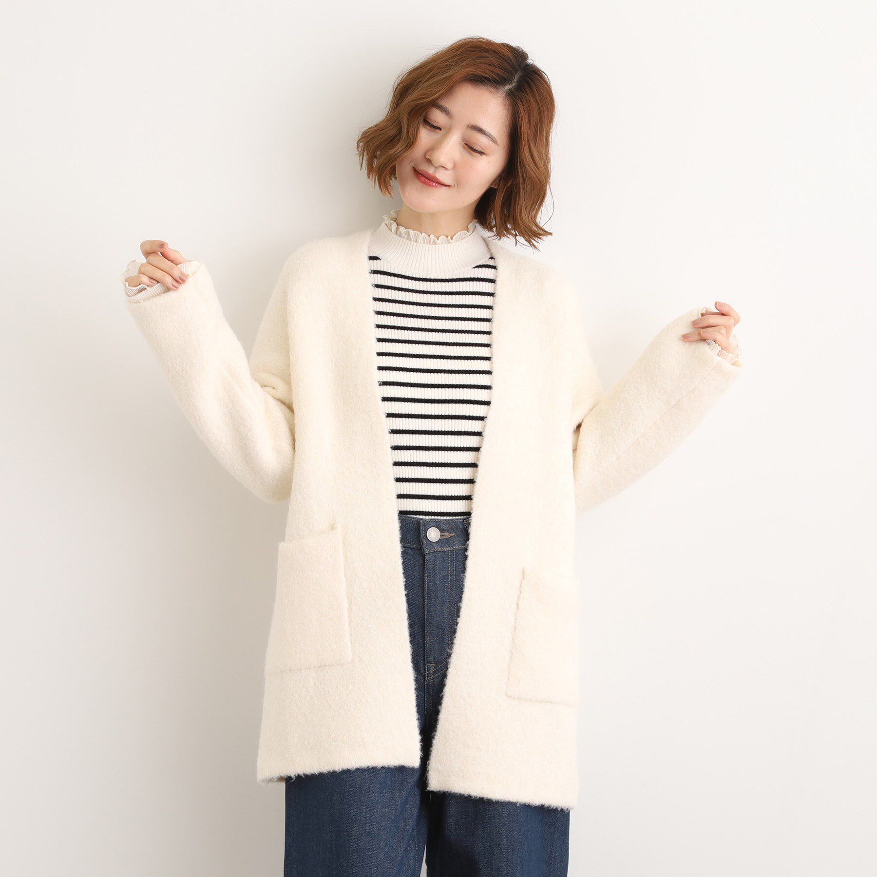 grove「軽やかに着流す　ブークレニットコーディガン」|カーディガン|