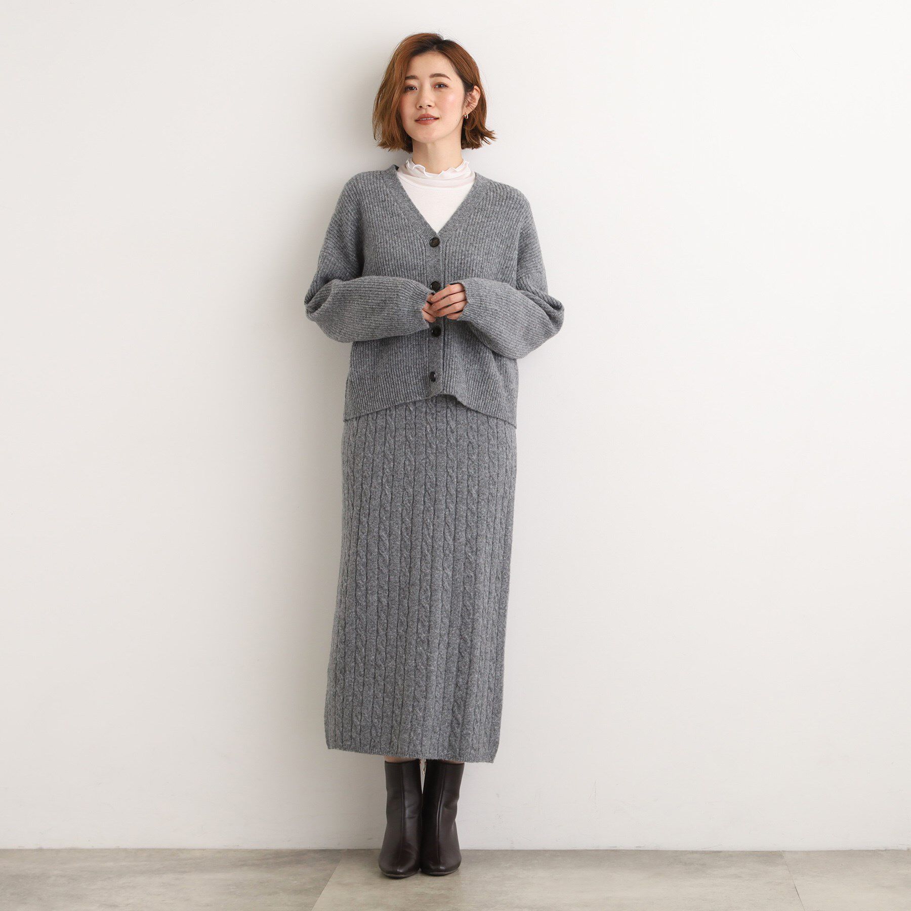 grove「【SETITEM】ケーブルニットスカート」|スカート|