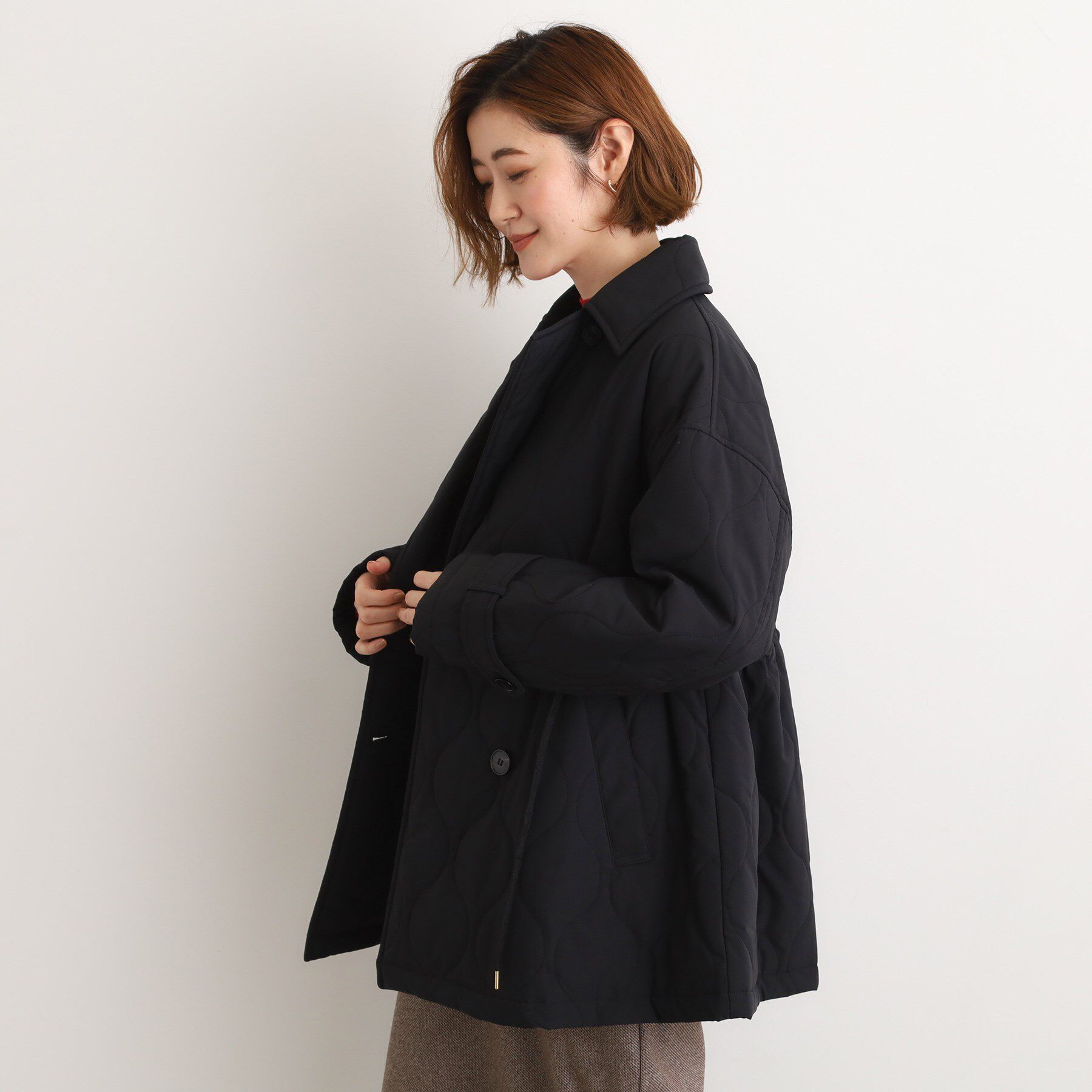 grove「キルティングPコートジャケット」|ピーコート|