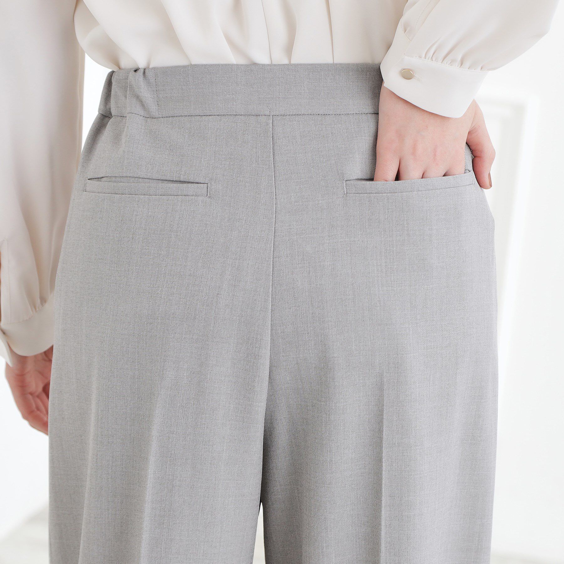 grove「【マシンウォッシュ/防シワ/S-3L】着回しできるカセット服ワイドパンツ」|その他|