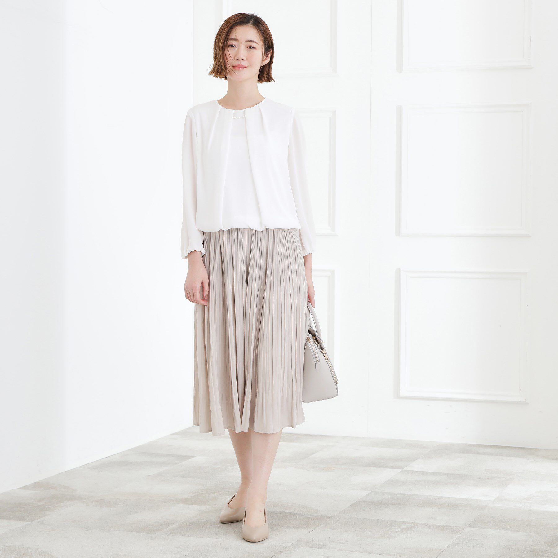 grove「【手洗いOK】パーツ付き裾バルーンブラウス」|シャツ・ブラウス|